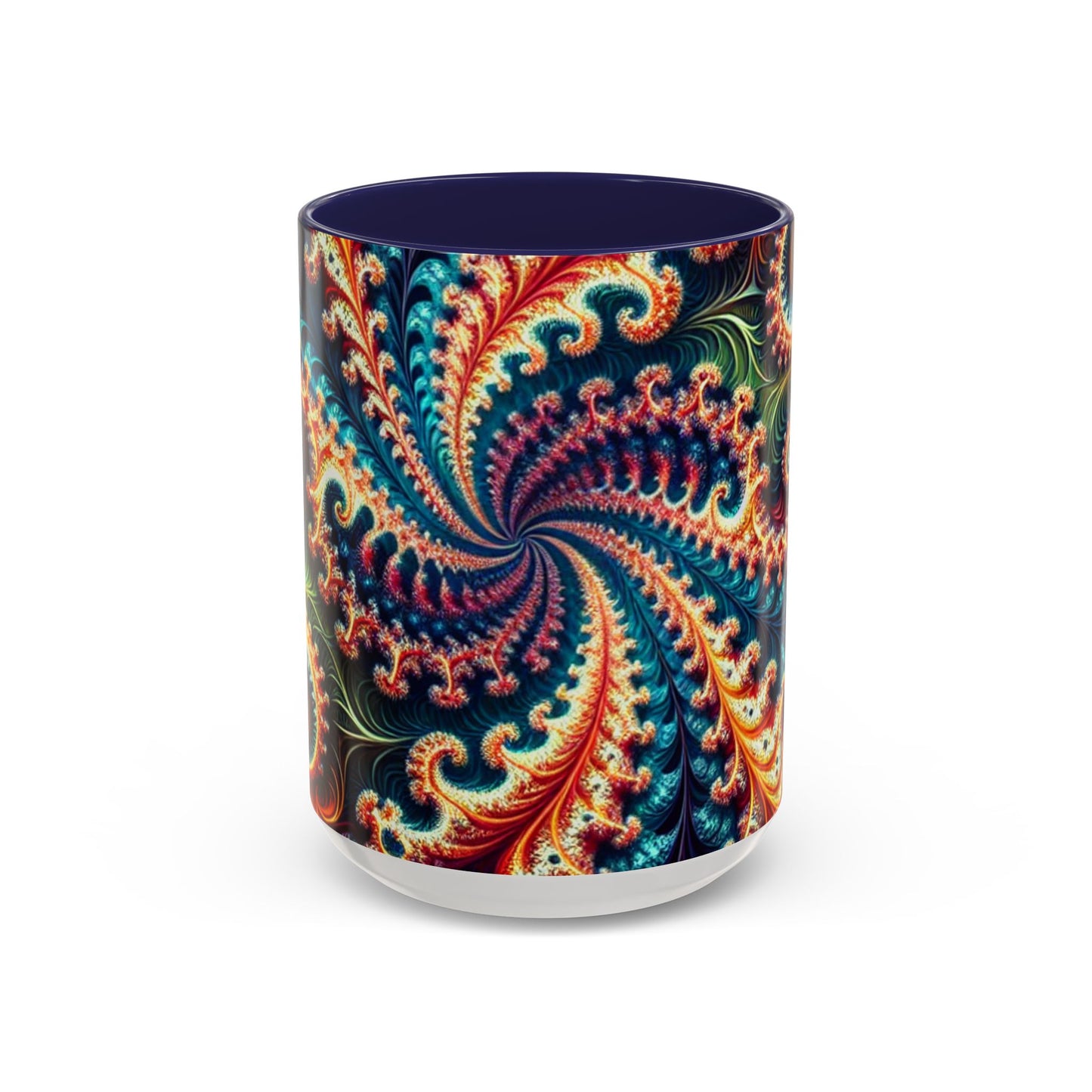 Vibrant Swirl Accent Coffee Mug - 11oz & 15oz