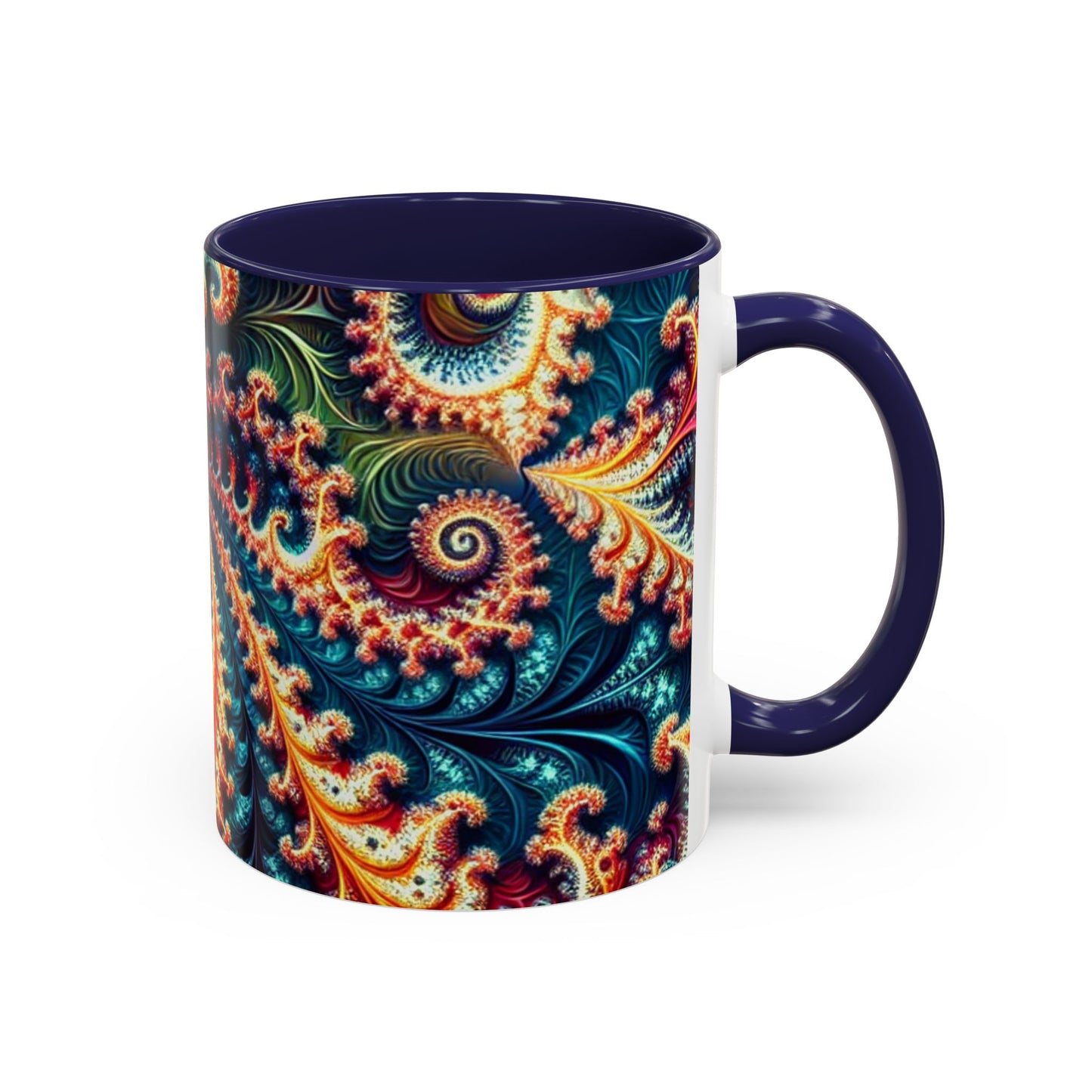 Vibrant Swirl Accent Coffee Mug - 11oz & 15oz