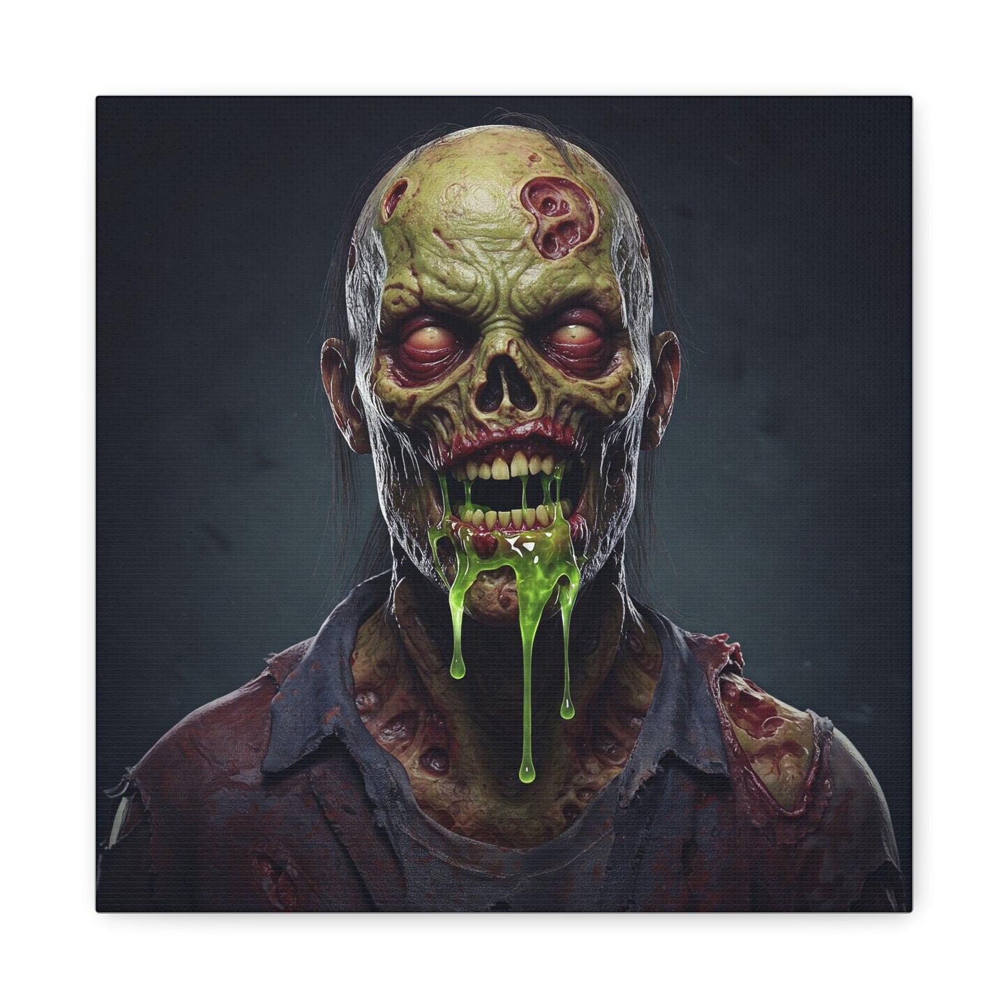 Zombie Art Canvas Wall Decoration - Spooky Halloween Home Decor