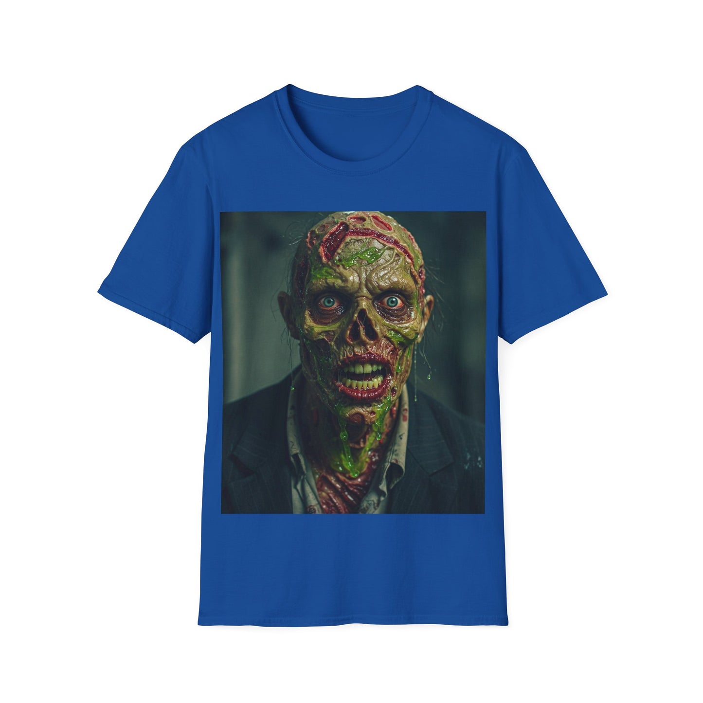 UK - Zombie Horror Apocalyptic Portrait Tee, bold, decaying zombie graphic