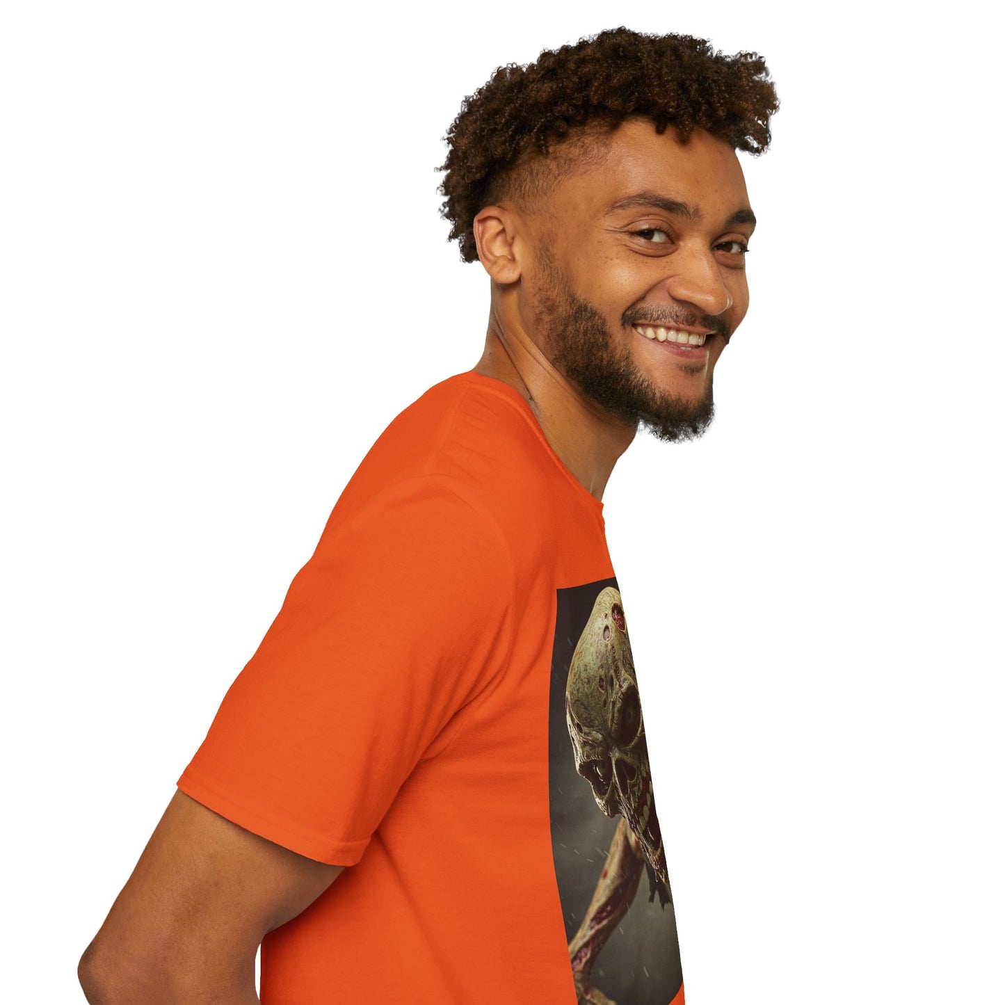 Zombie Skull Unisex Softstyle T-Shirt - Spooky Halloween Tee