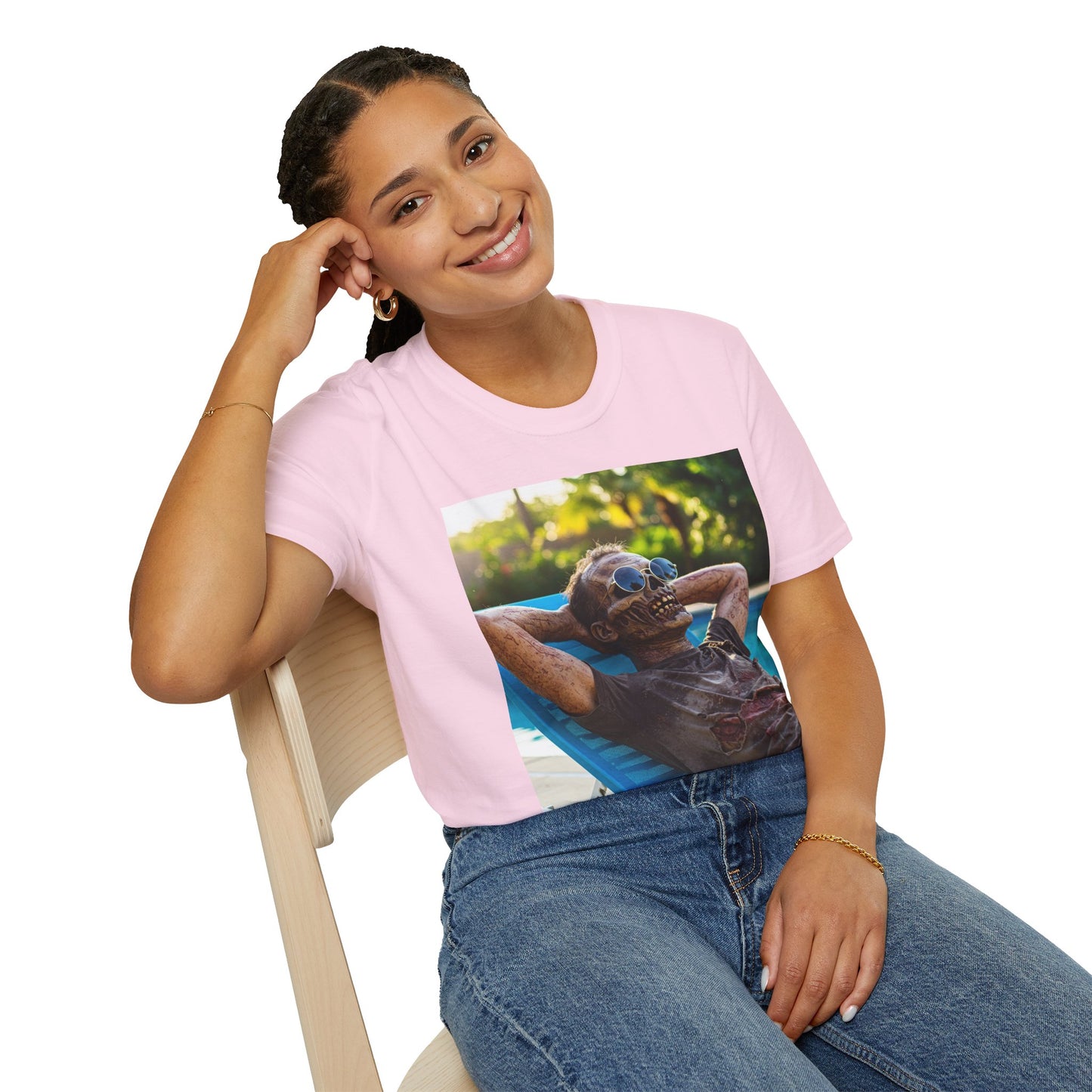 Chillin' Zombie Unisex Softstyle T-Shirt | Halloween Apparel
