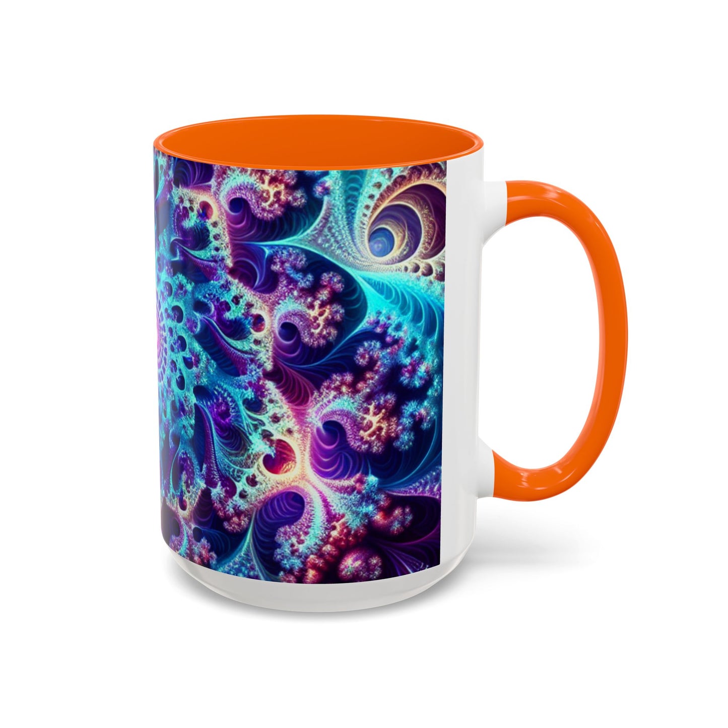 Colorful Spiral Accent Coffee Mug - 11 & 15oz