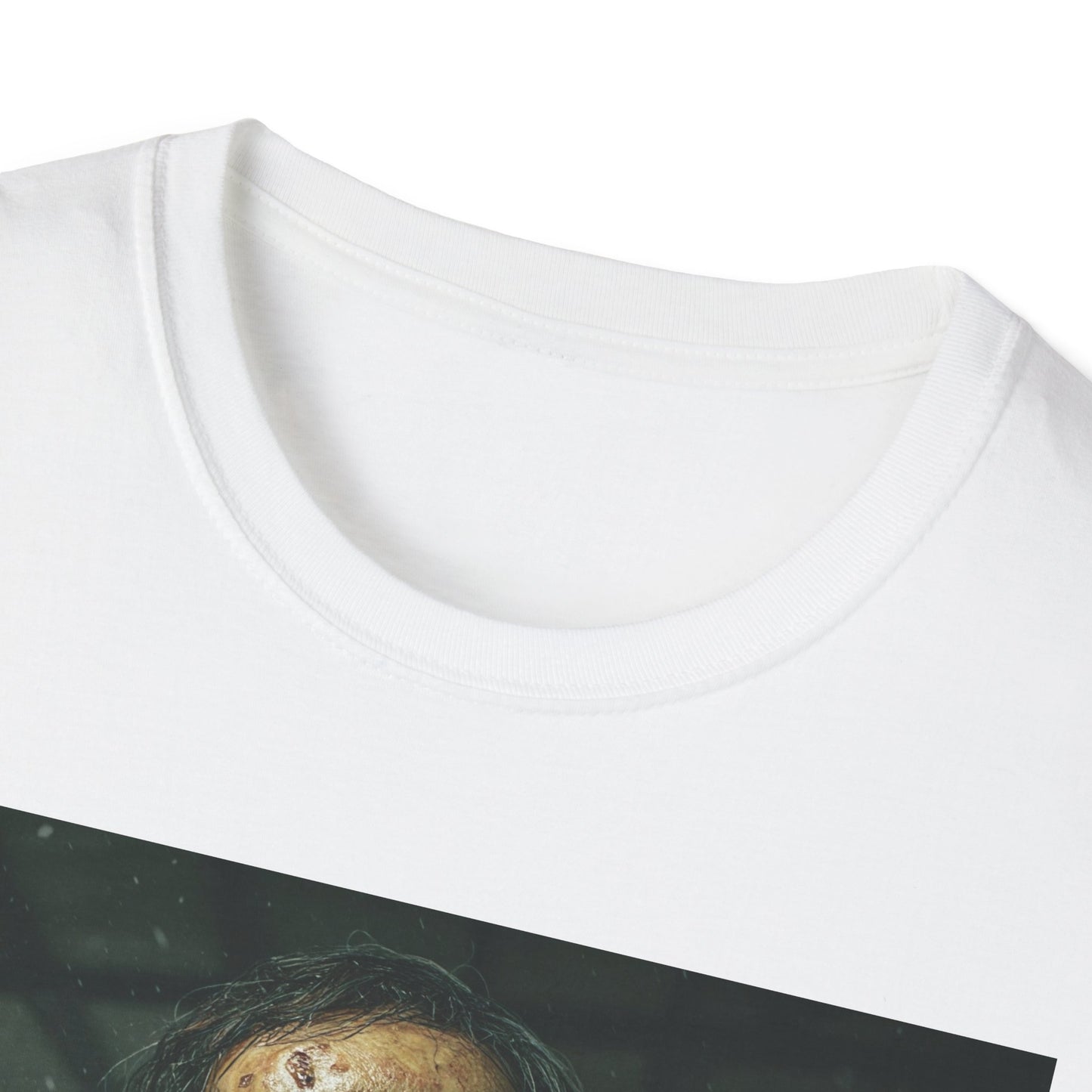 Apocalyptic Portrait Tee, bold, decaying zombie graphic