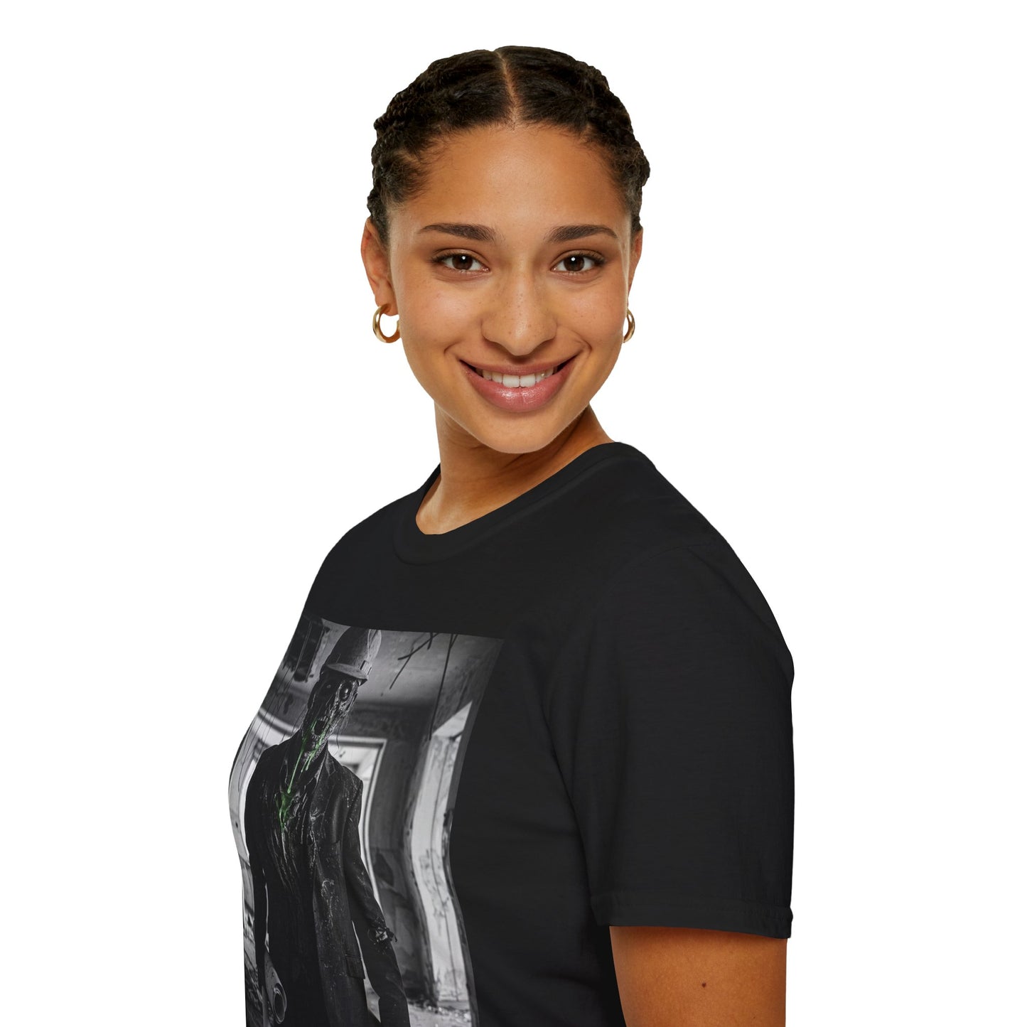 Unisex Softstyle T-Shirt with Creepy Monster Design - Perfect for Halloween and Horror Fans