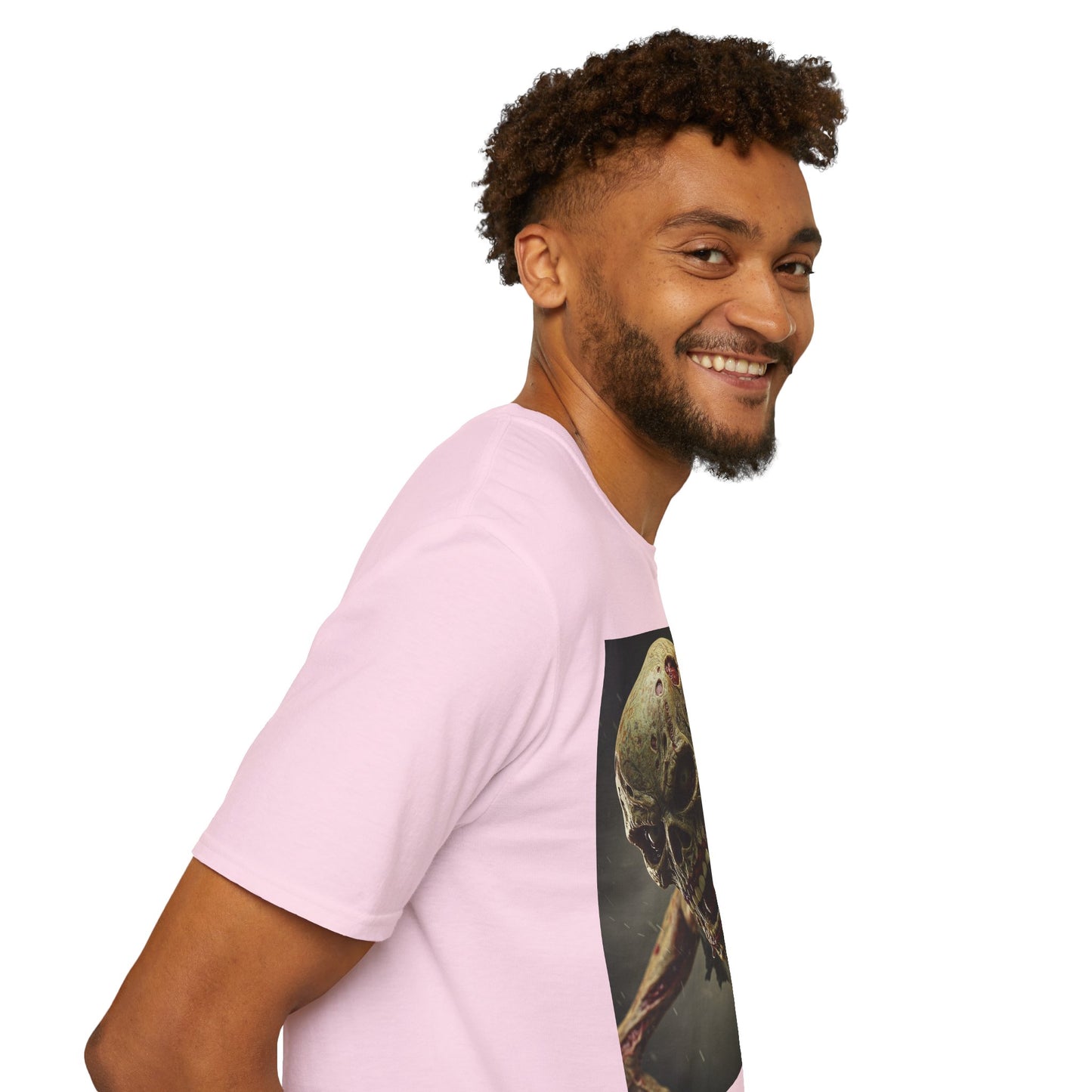 Zombie Skull Unisex Softstyle T-Shirt - Spooky Halloween Tee