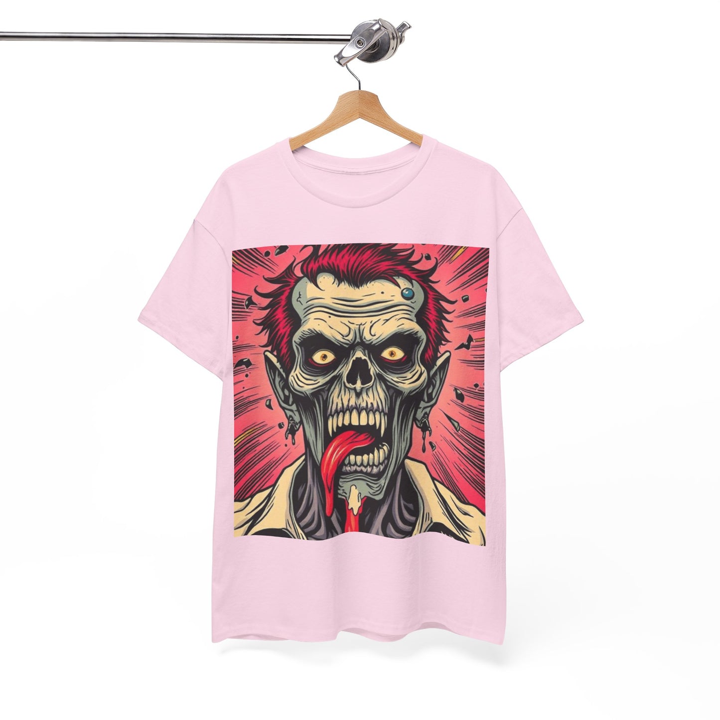 UK - Unisex Heavy Cotton Tee - Zombie Design for Horror Fans