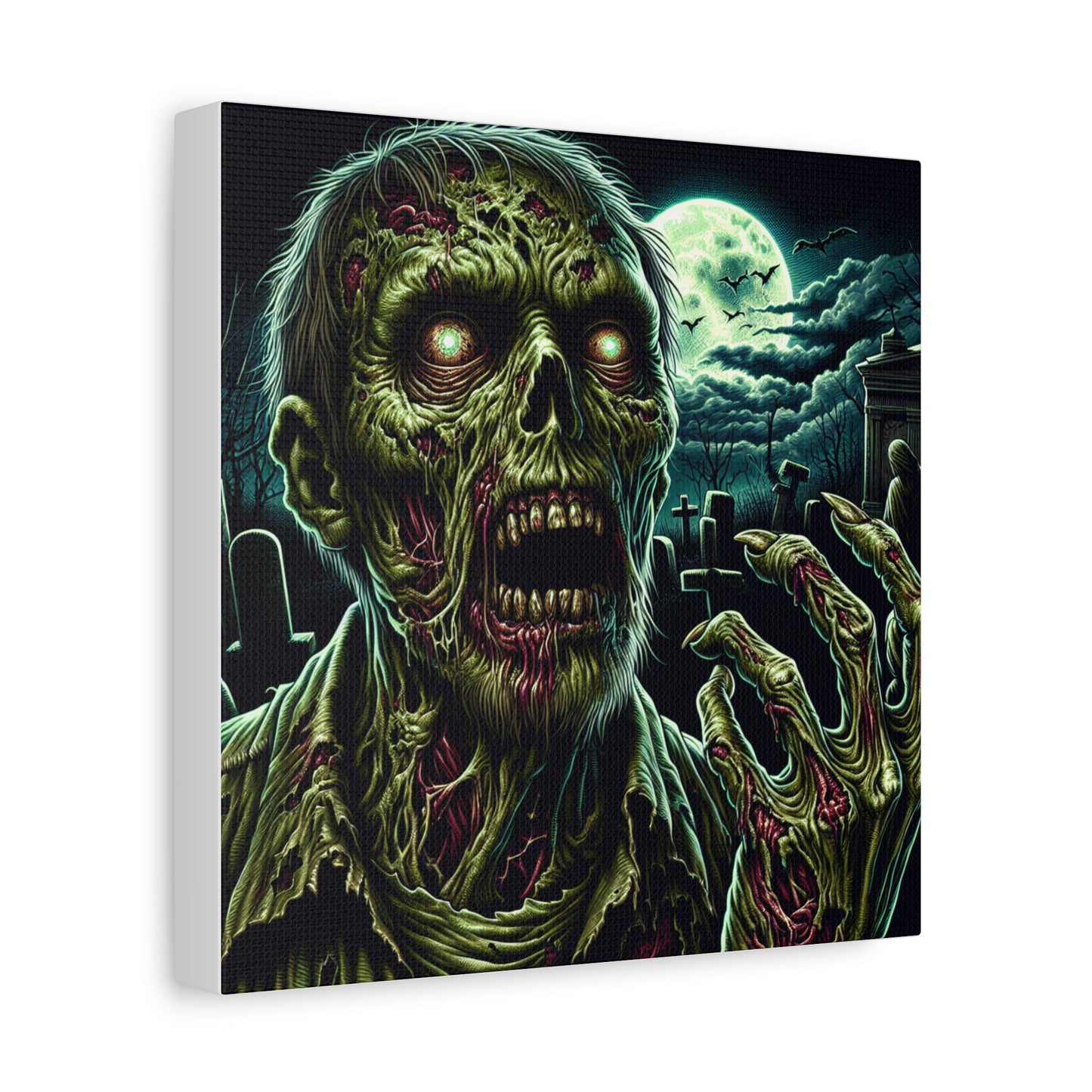 Zombie-Themed Stretched Canvas Art