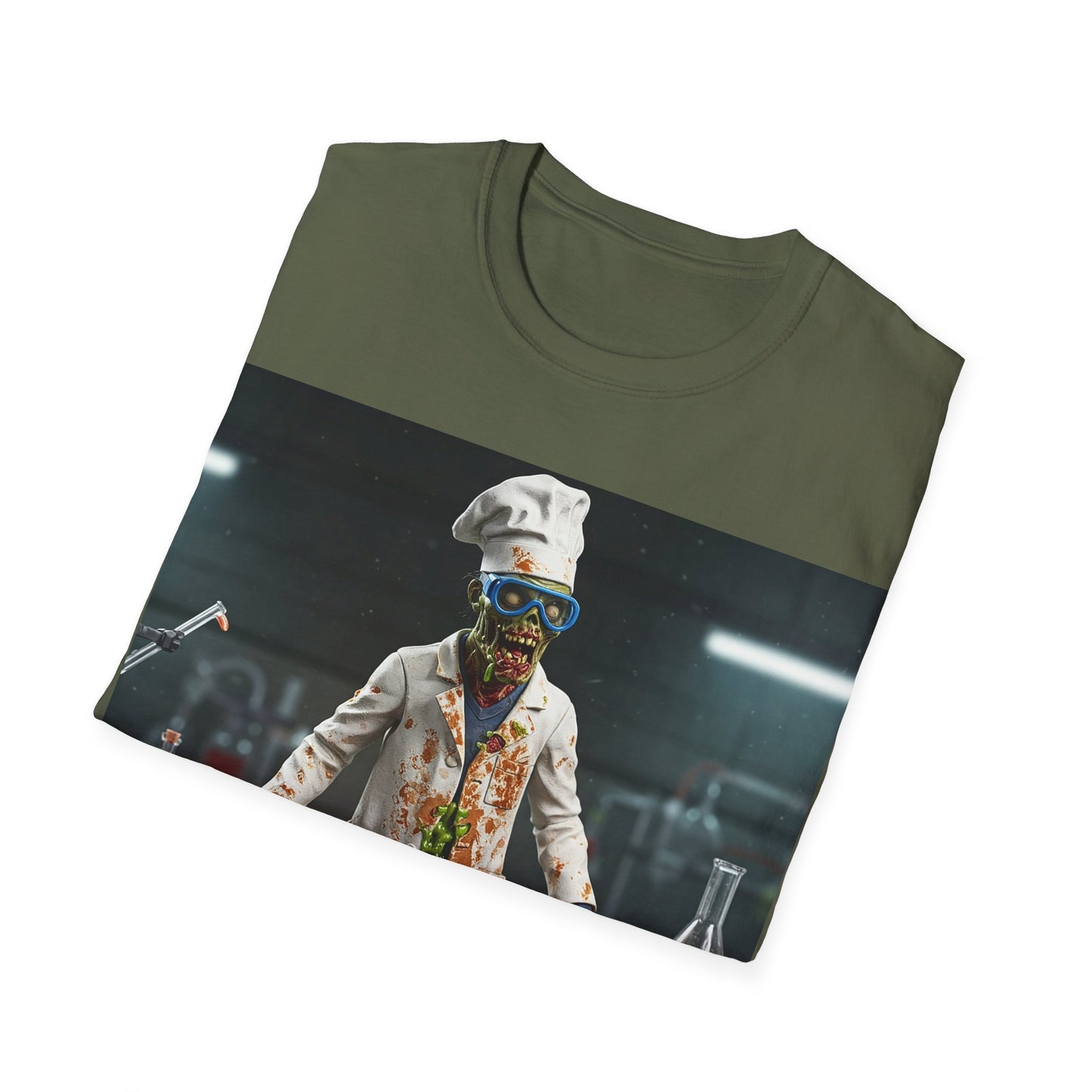 UK - Zombie Chef Unisex Softstyle T-Shirt - Fun Halloween Casualwear