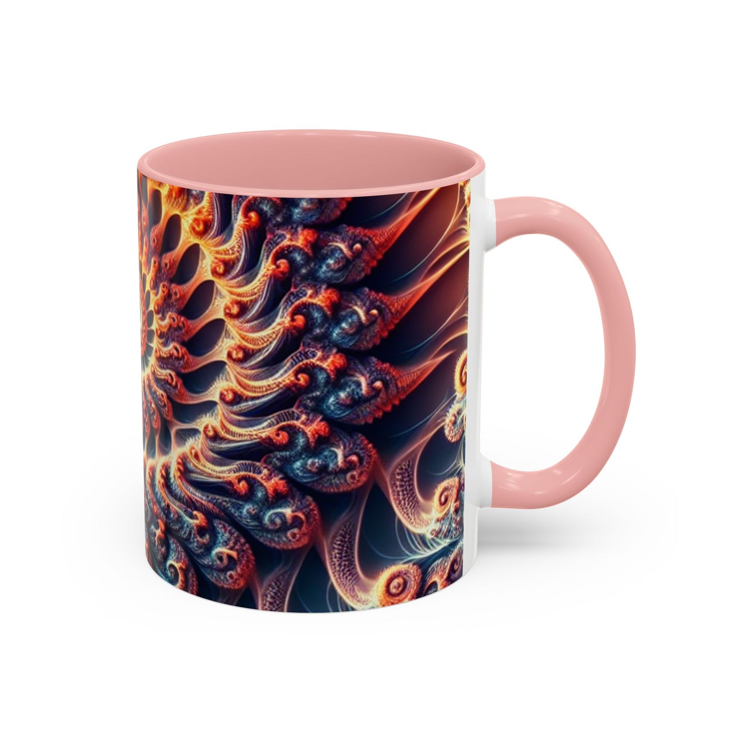 UK - Fractal Art Accent Coffee Mug - Vibrant Design for Home or Office