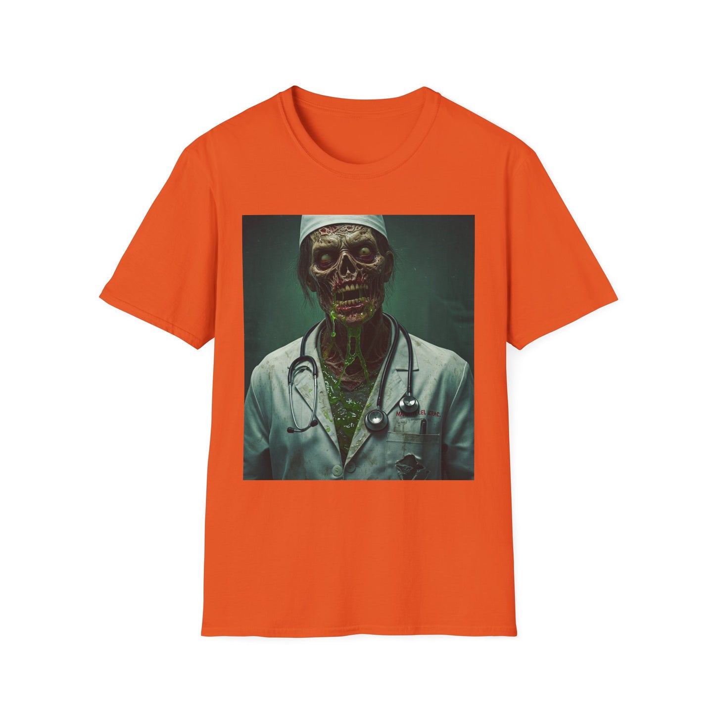 Zombie Doctor Unisex Softstyle T-Shirt - Perfect for Halloween and Horror Fans