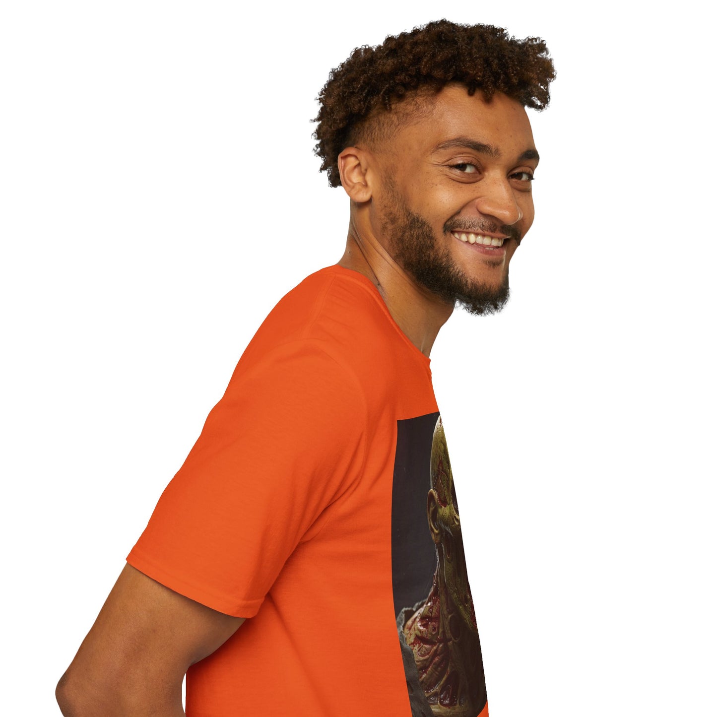 Apocalyptic Portrait Tee, bold, decaying zombie graphic