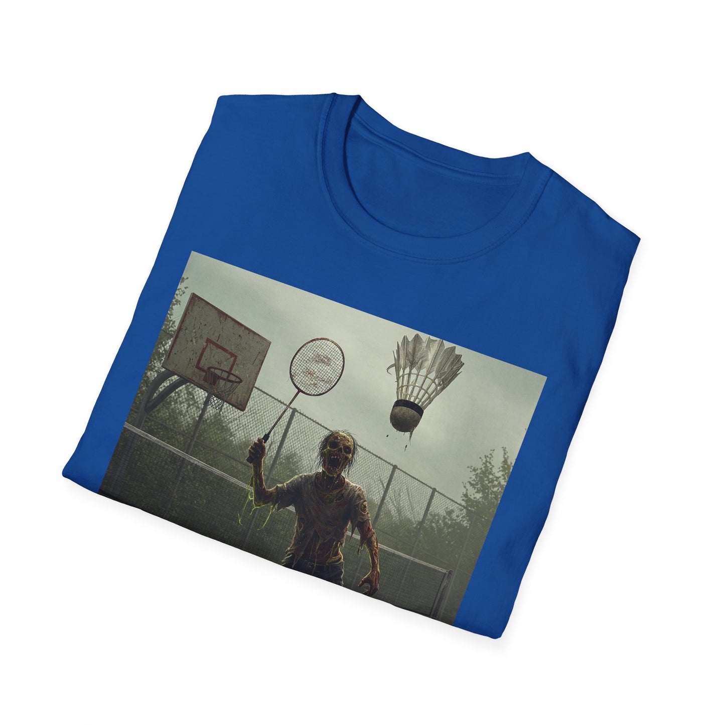 Zombie Badminton Enthusiast Unisex Softstyle T-Shirt