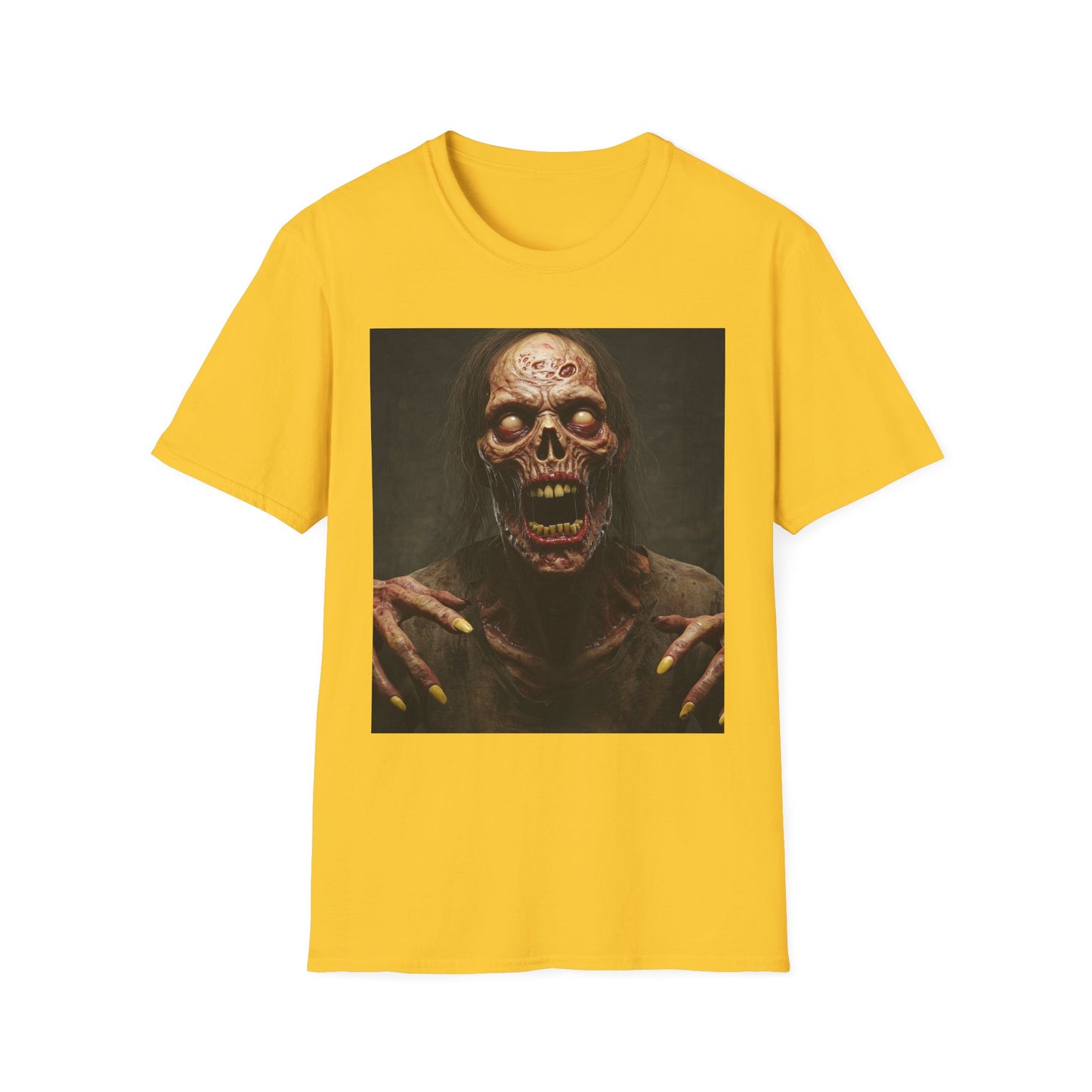 Apocalyptic Portrait Tee, bold, decaying zombie graphic