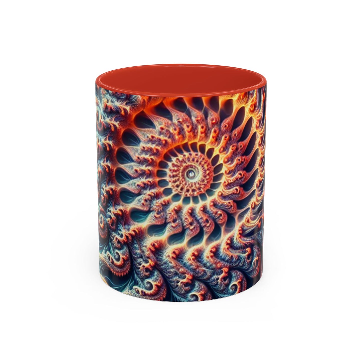 UK - Fractal Art Accent Coffee Mug - Vibrant Design for Home or Office