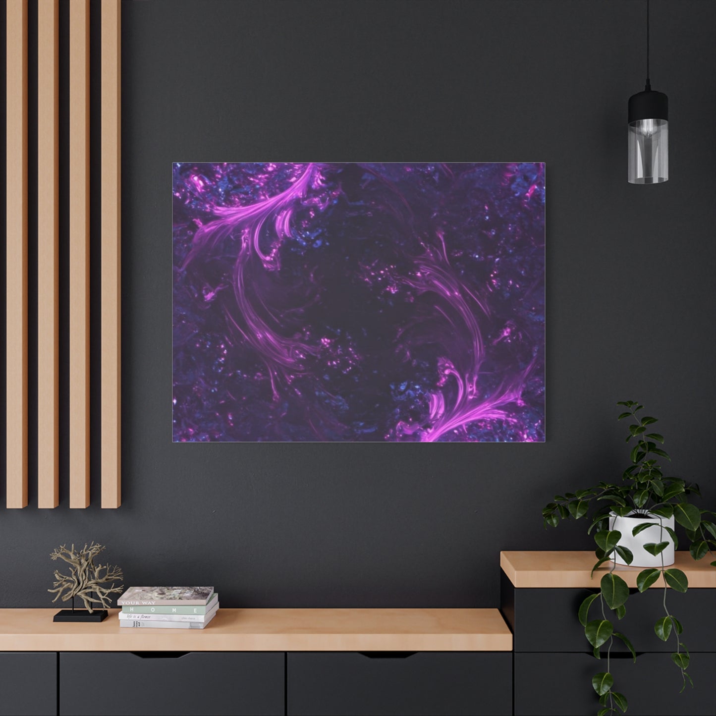Abstract Purple Fractal Canvas Print - Artistic Wall Décor