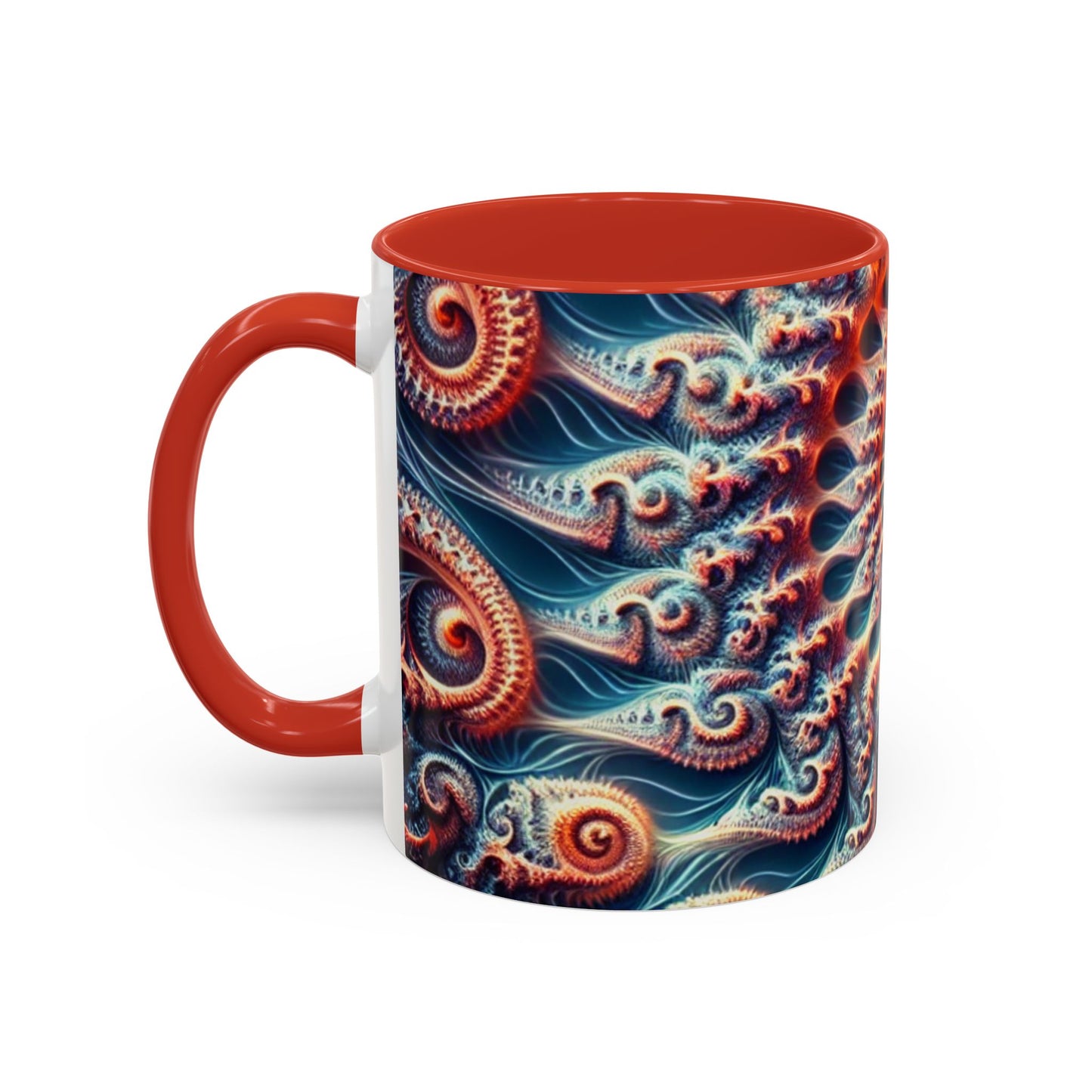 UK - Fractal Art Accent Coffee Mug - Vibrant Design for Home or Office