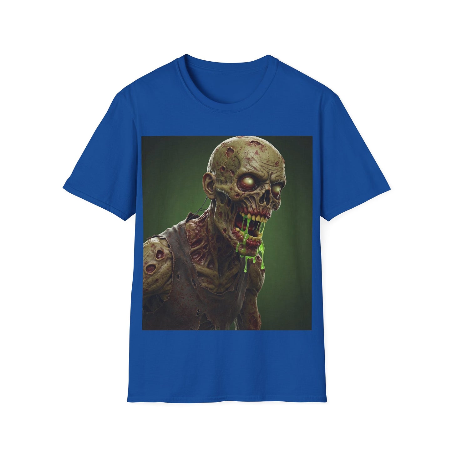 UK - Zombie Graphic Unisex Softstyle T-Shirt - Perfect for Halloween and Horror Fans