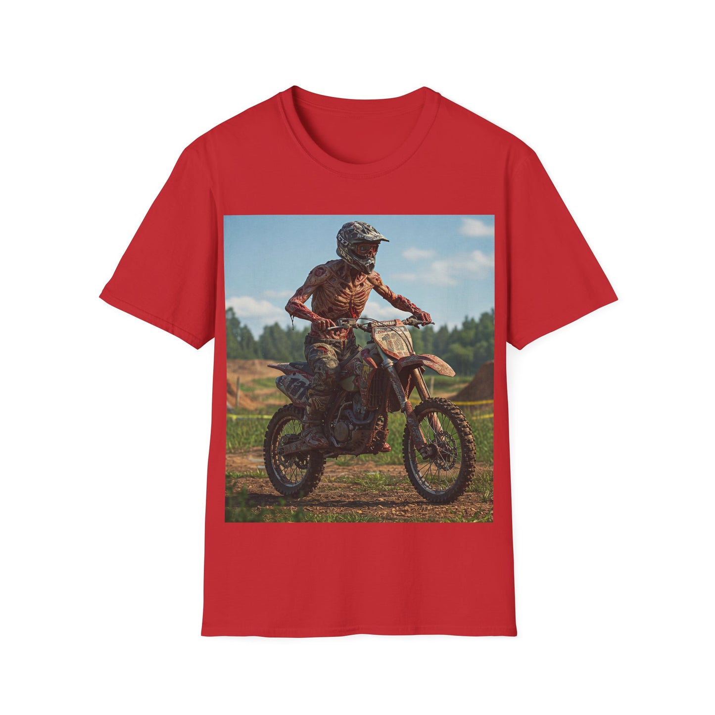 UK - Motorcycle Apocalyptic Portrait Tee, bold, decaying zombie graphic