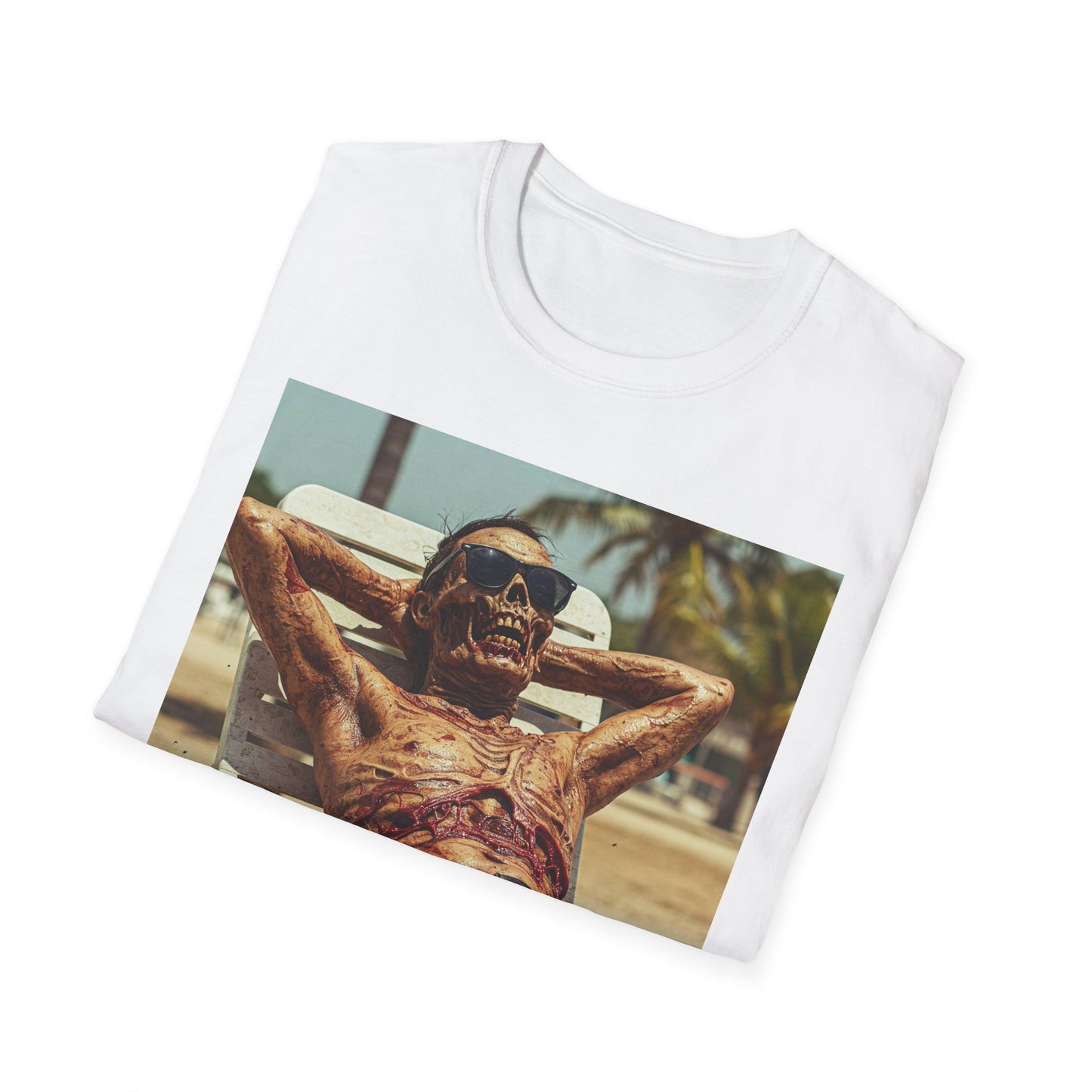 Chill Vibes Skeleton Graphic T-Shirt - Unisex Softstyle