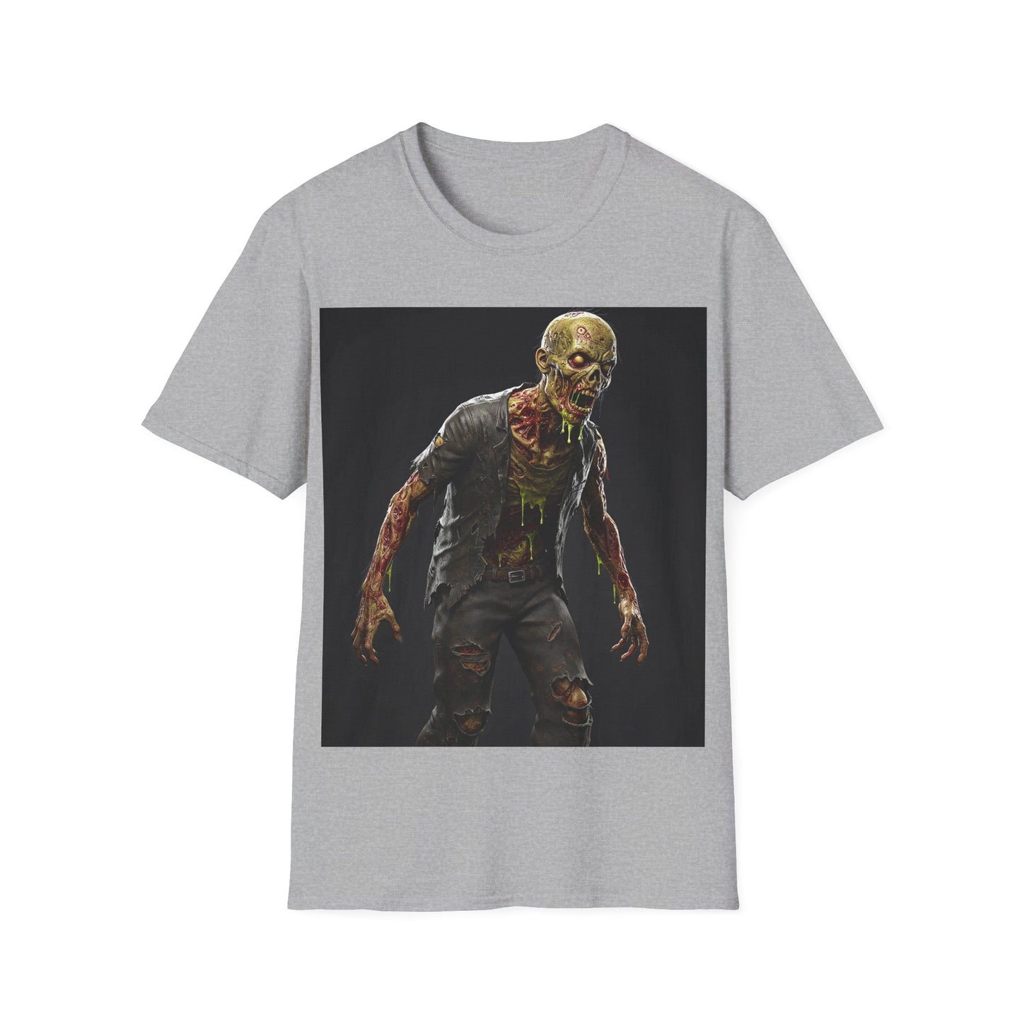 UK - Zombie Graphic Unisex Softstyle T-Shirt | Perfect for Halloween and Horror Fans