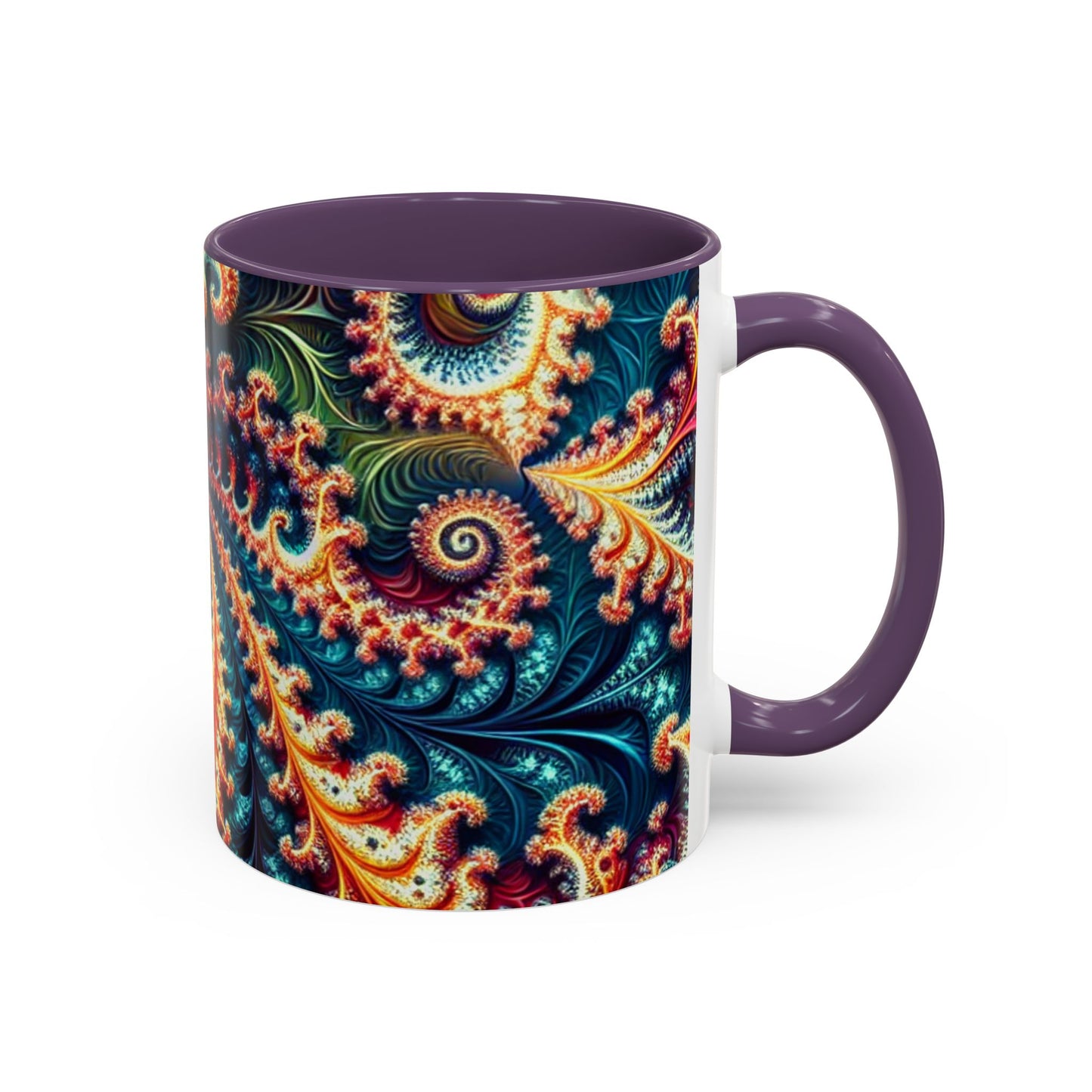 Vibrant Swirl Accent Coffee Mug - 11oz & 15oz