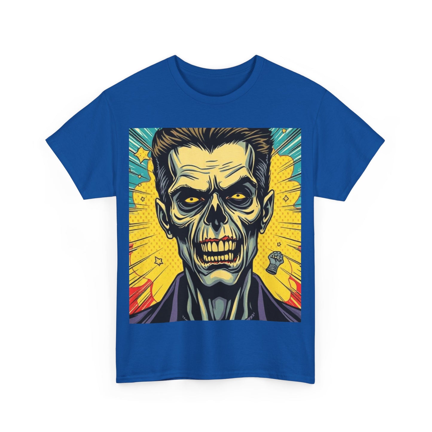 UK - Retro Skull Graphic Unisex Heavy Cotton Tee