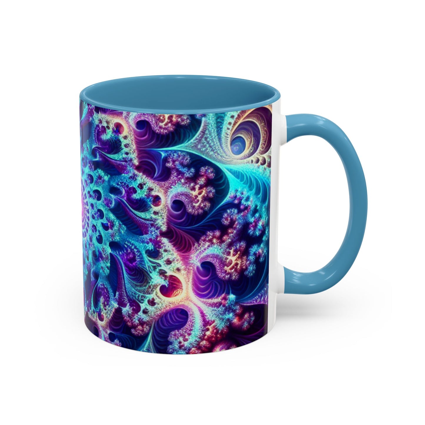 Colorful Spiral Accent Coffee Mug - 11 & 15oz