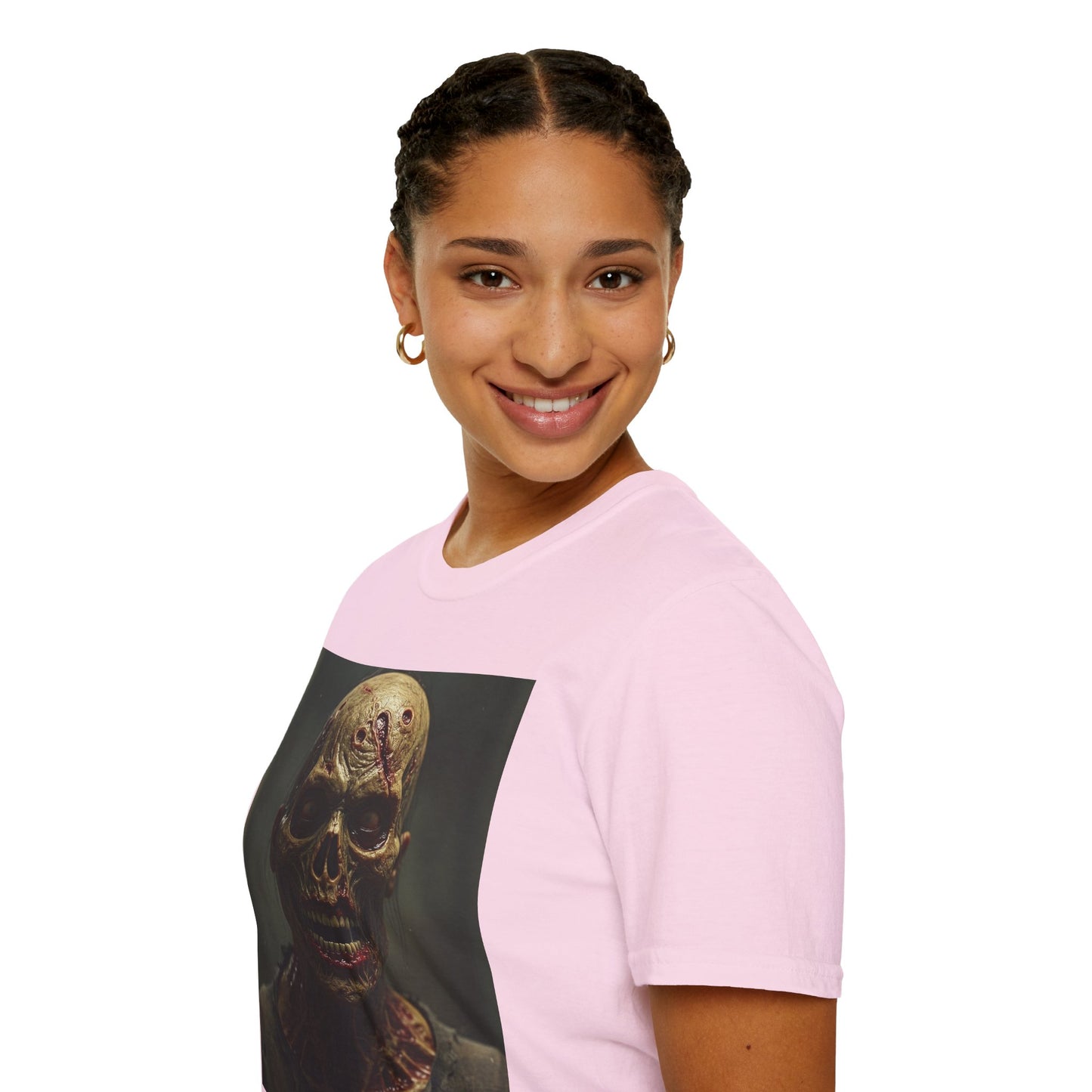 Unisex Softstyle T-Shirt - Creepy Skull Design - Perfect for Halloween or Casual Wear