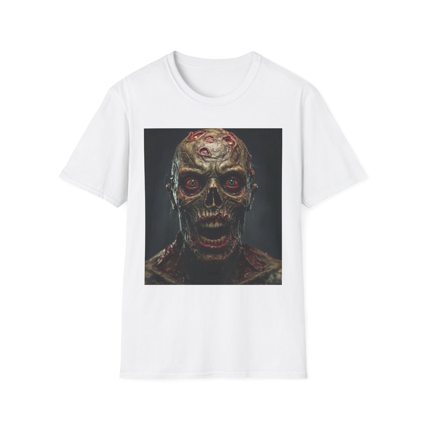 Apocalyptic Portrait Tee, bold, decaying zombie graphic