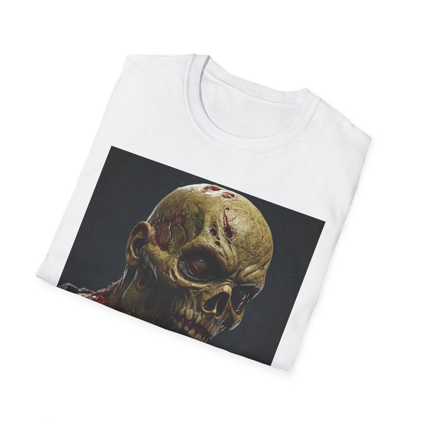 Apocalyptic Portrait Tee, bold, decaying zombie graphic