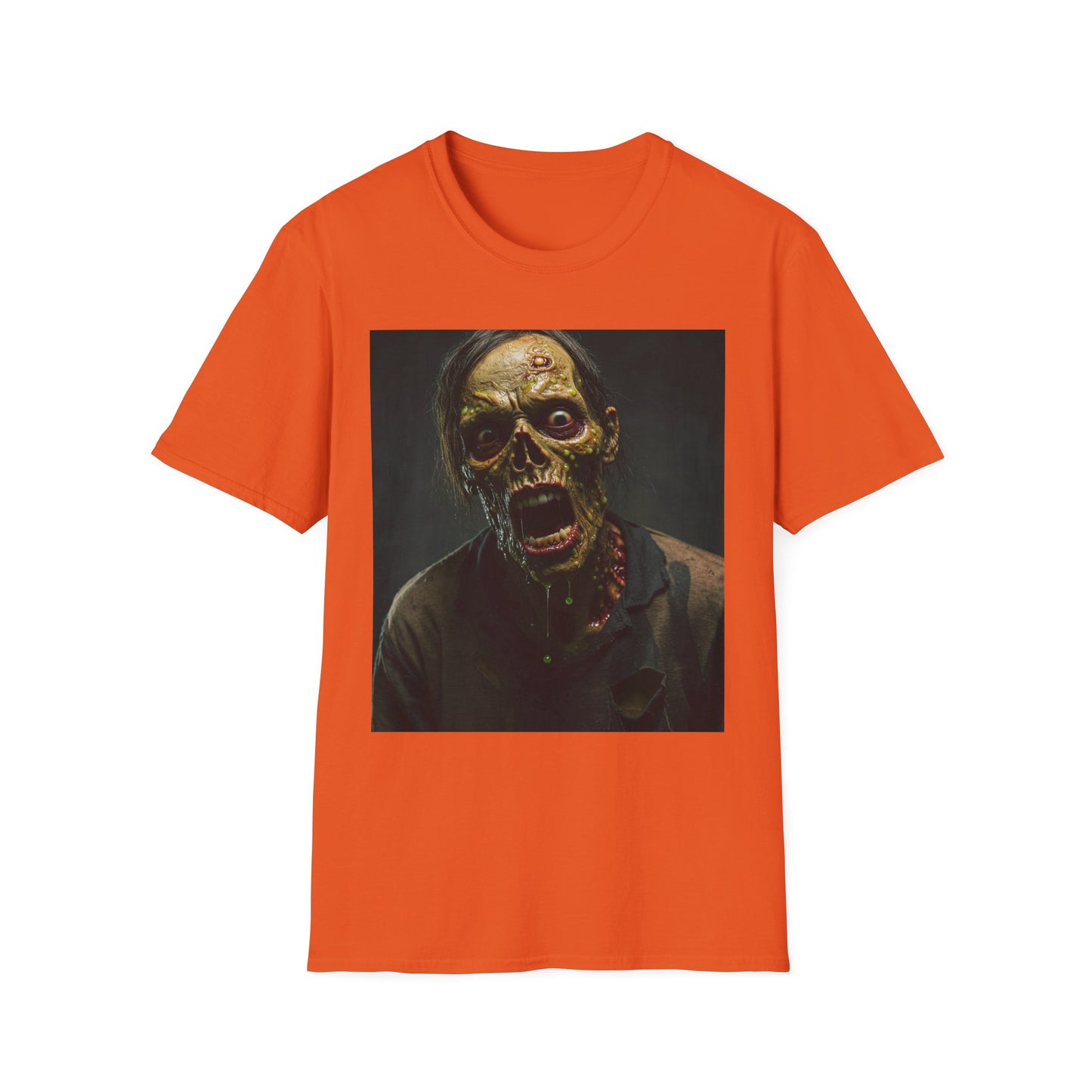 Apocalyptic Portrait Tee, bold, decaying zombie graphic