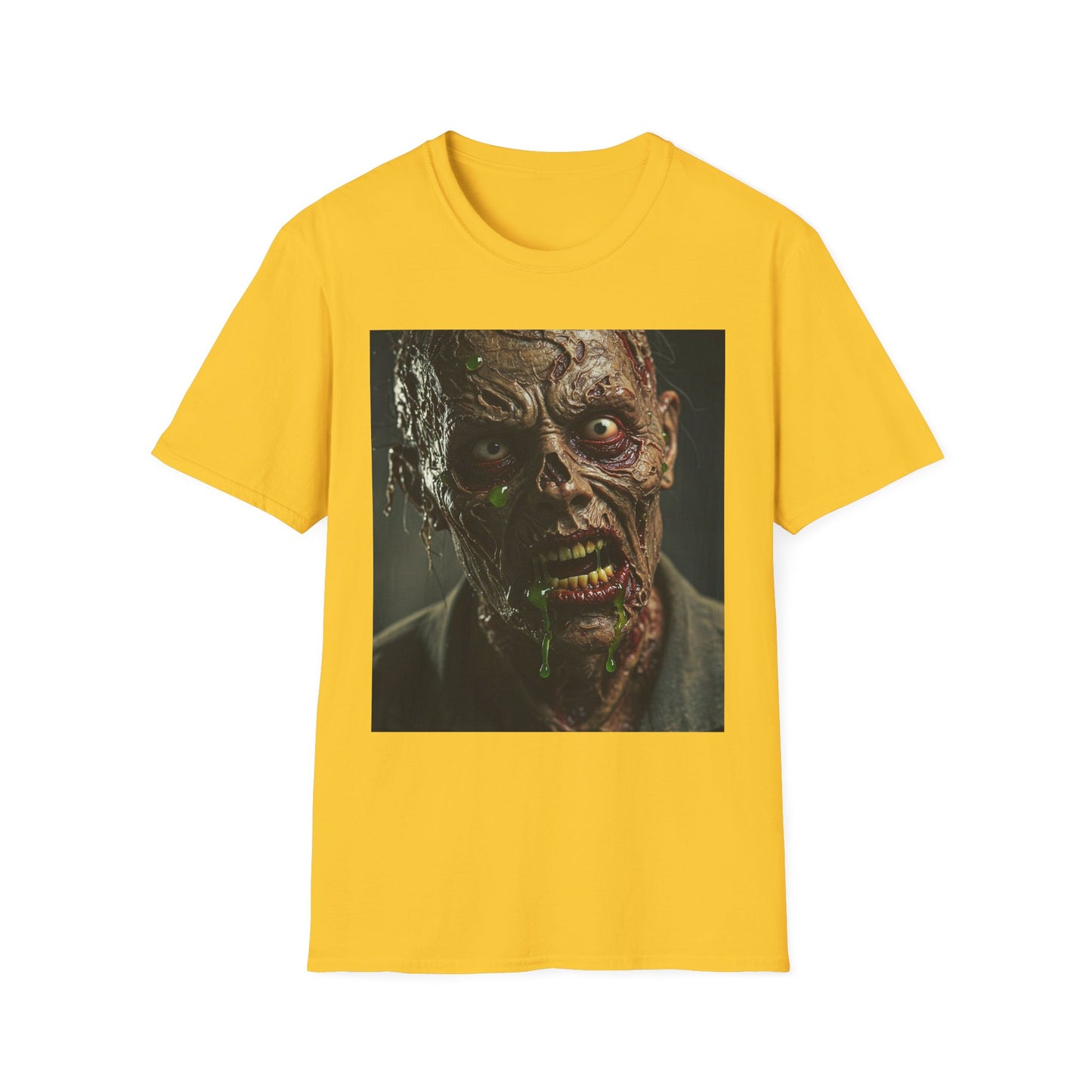 Apocalyptic Portrait Tee, bold, decaying zombie graphic