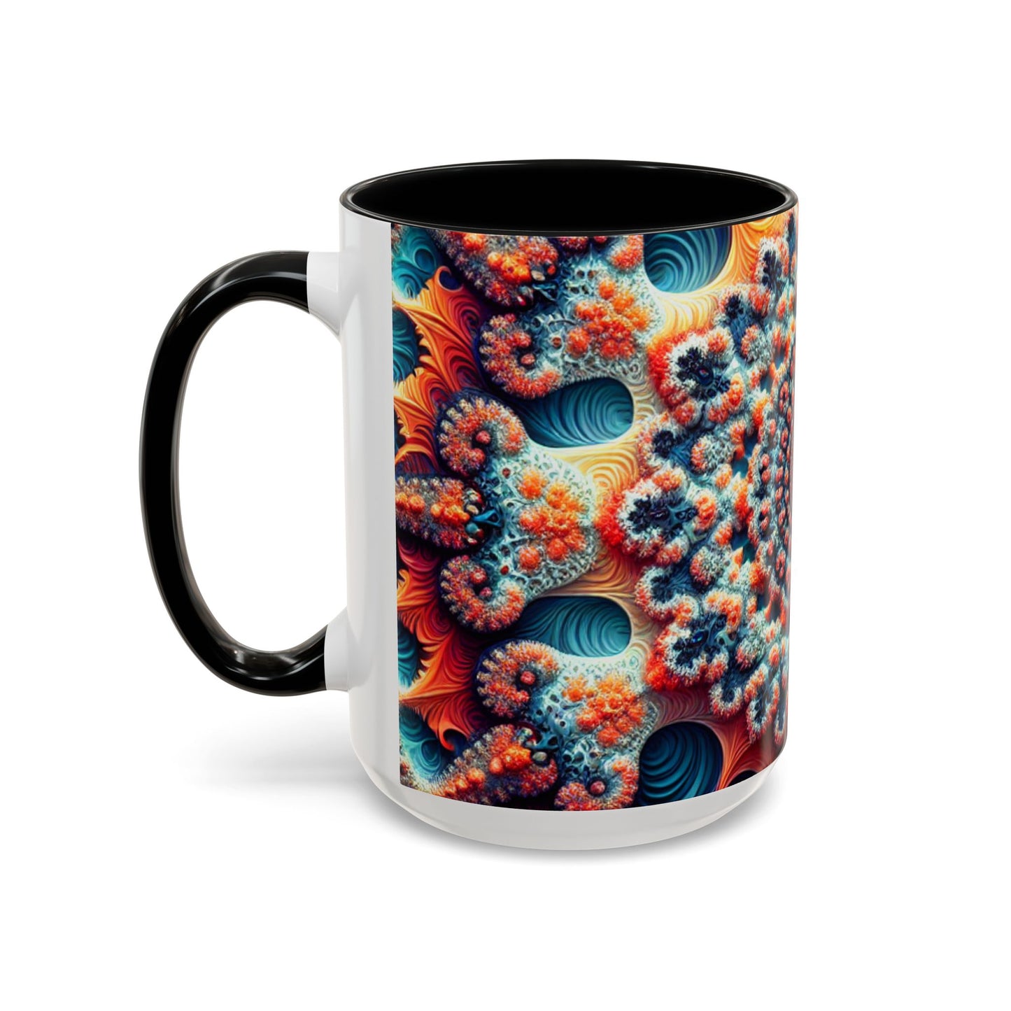 Vibrant Kaleidoscope Accent Coffee Mug - 11oz & 15oz