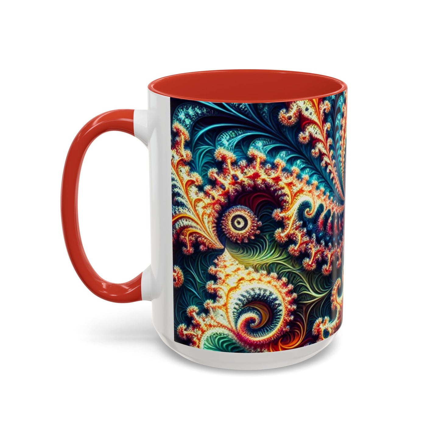 Vibrant Swirl Accent Coffee Mug - 11oz & 15oz