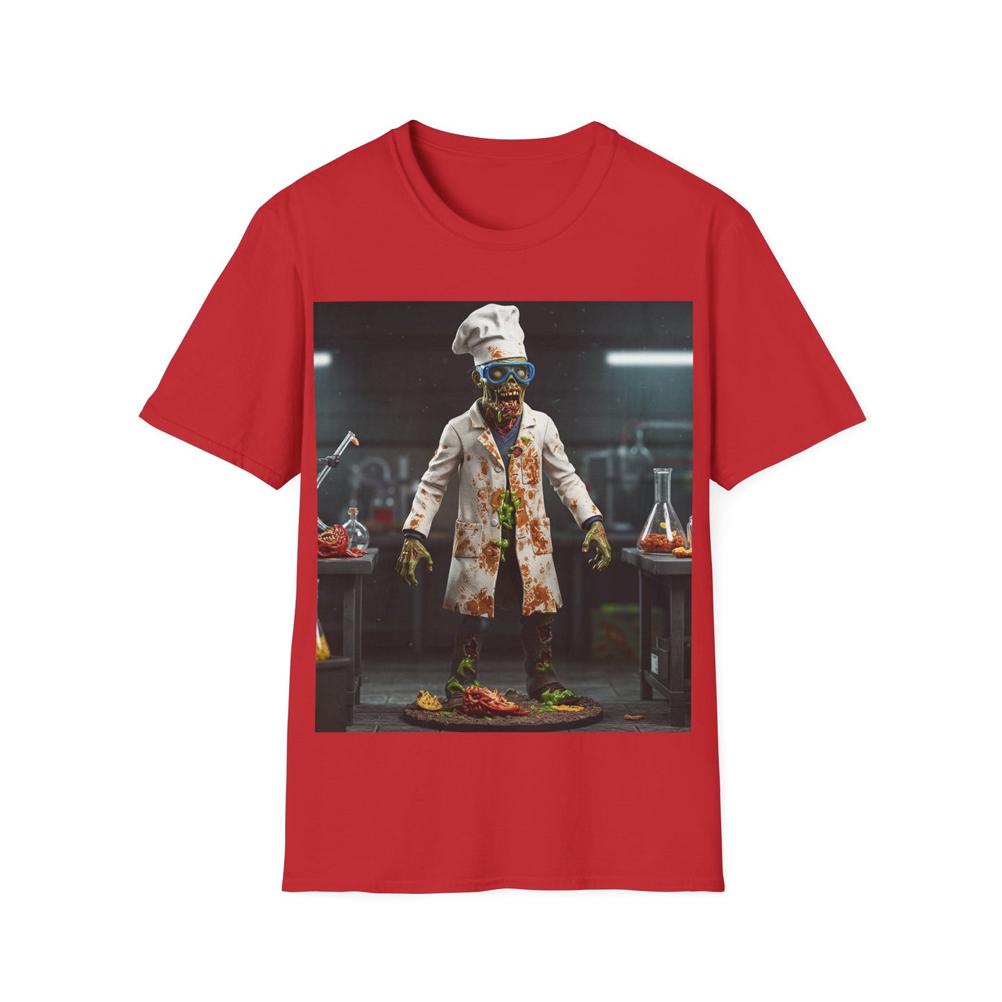 UK - Zombie Chef Unisex Softstyle T-Shirt - Fun Halloween Casualwear