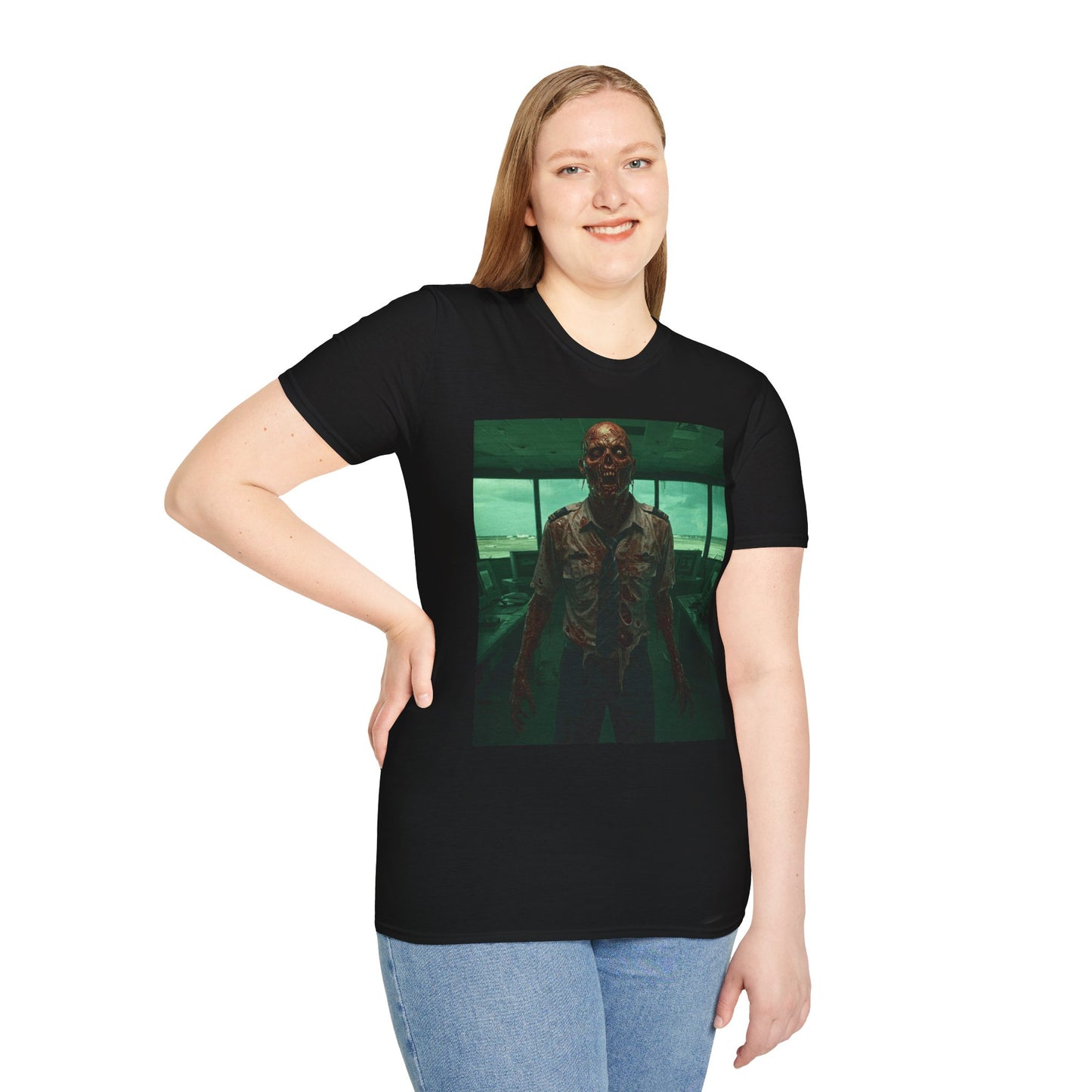 Unisex Softstyle Zombie Graphic Tee - Perfect for Halloween and Horror Fans