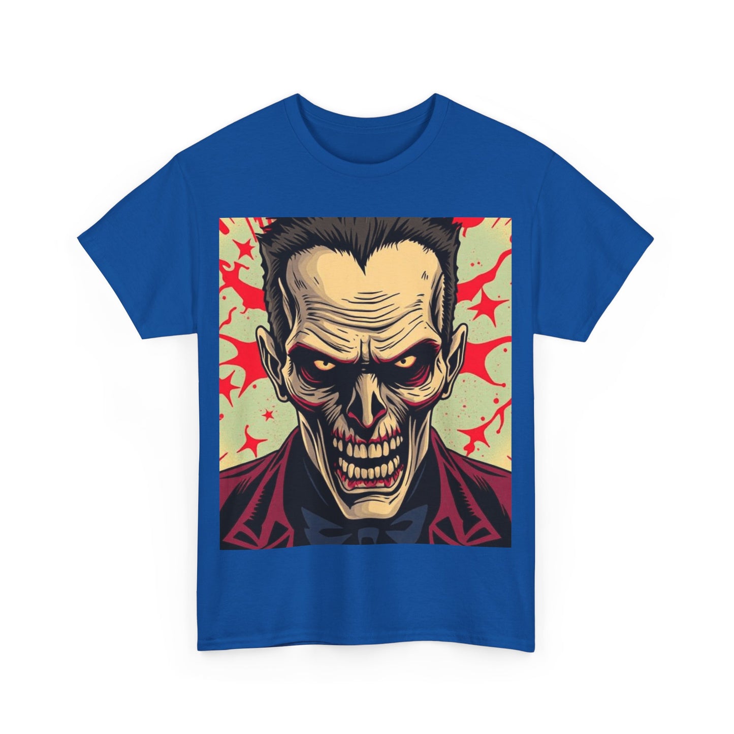 UK - Gothic Skull Art Unisex Heavy Cotton Tee - Perfect for Halloween and Horror Fans