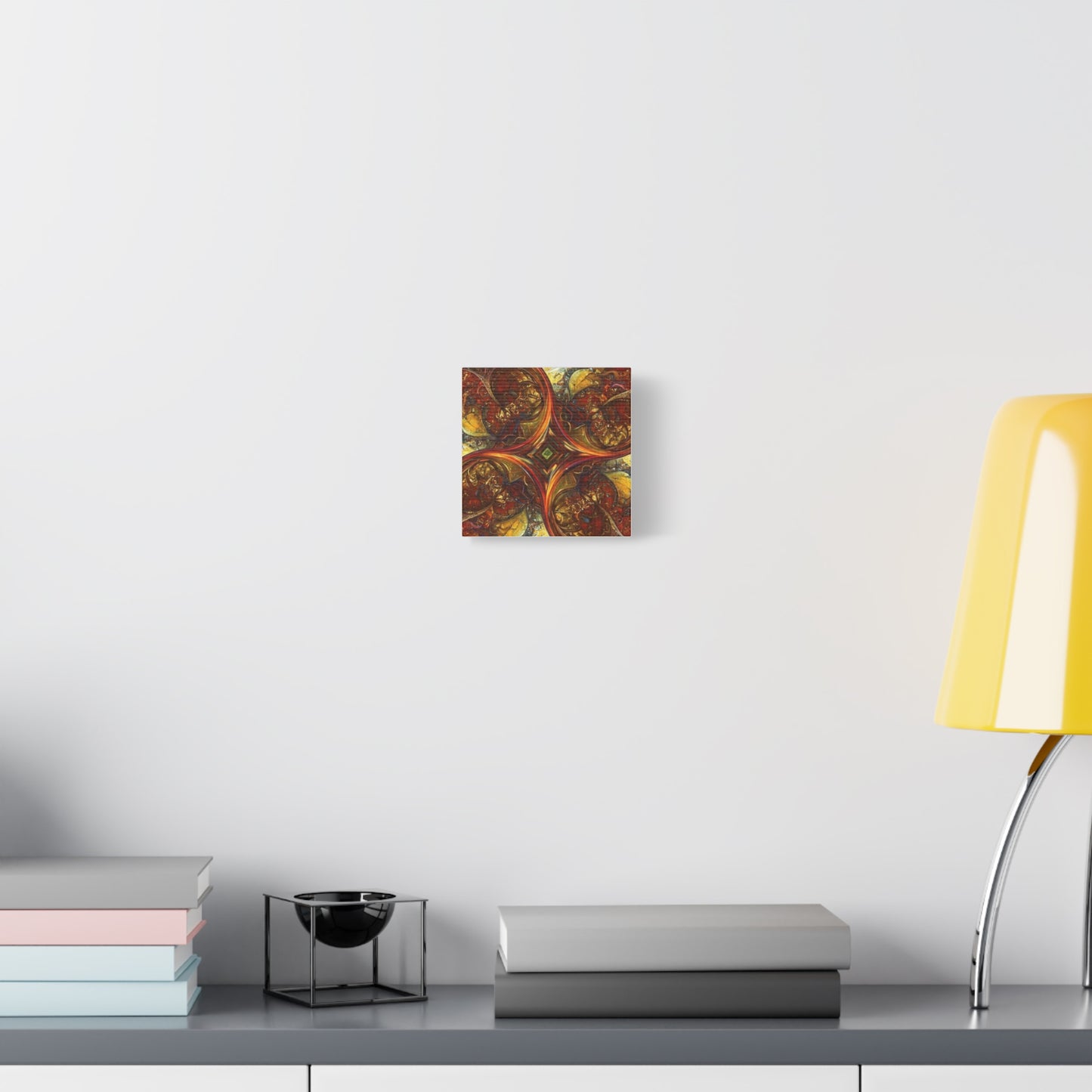 Abstract Art Matte Canvas Wall Decor - Vibrant Fractal Design, Colorful Home Accent