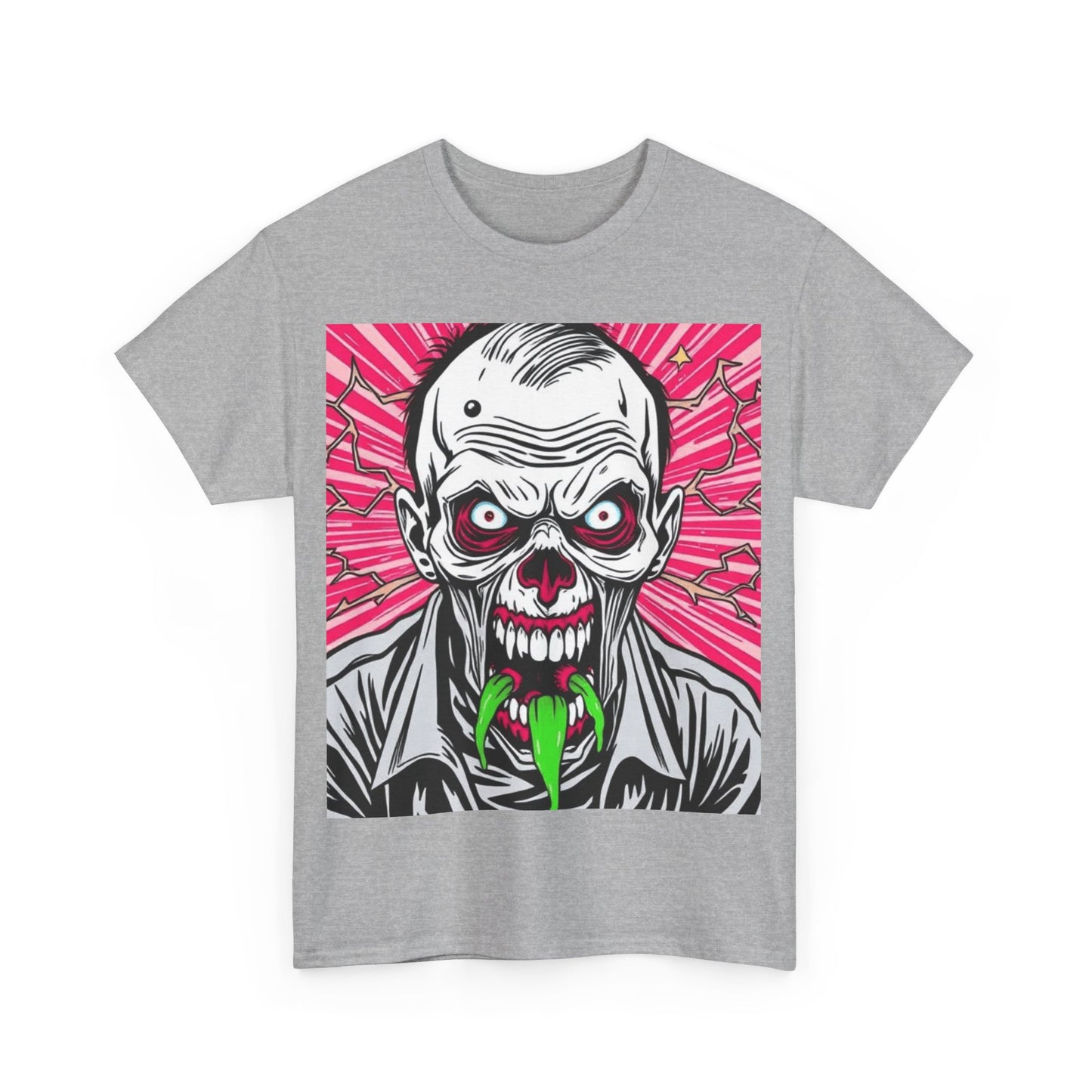 UK - Graphic Horror Tee - Unisex Cotton Shirt with Zombie Design