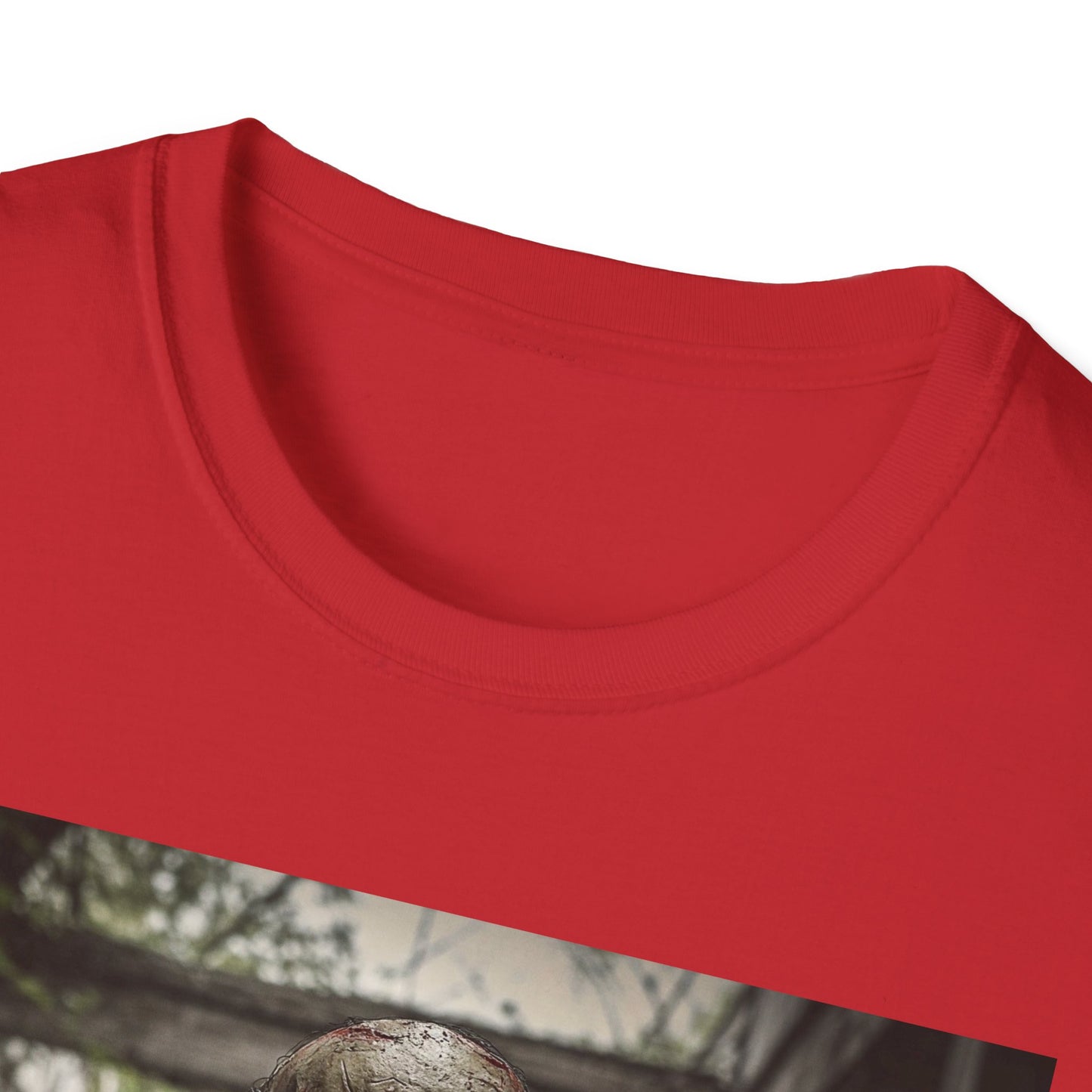 Apocalyptic Portrait Tee, bold, decaying zombie graphic