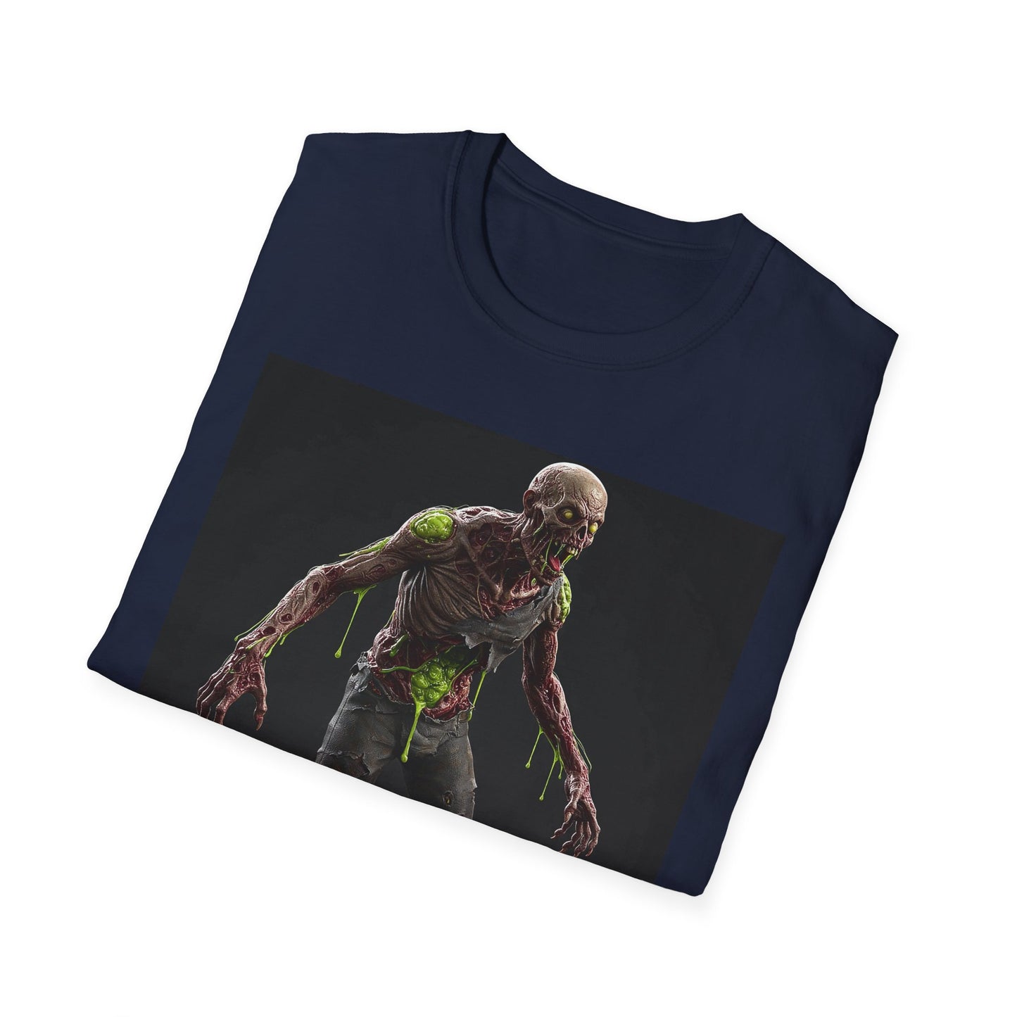 Zombie Graphic Unisex Softstyle T-Shirt - Perfect for Halloween and Horror Fans