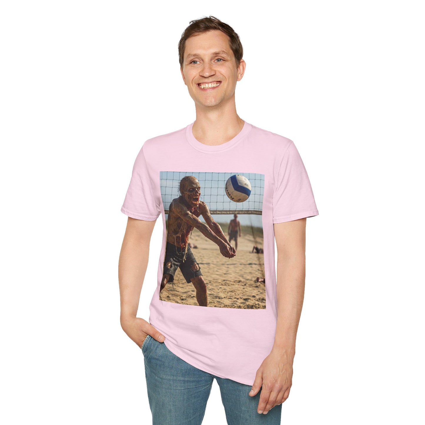 Beach Volleyball Unisex Softstyle T-Shirt - Perfect for Summer Fun and Sports Lovers