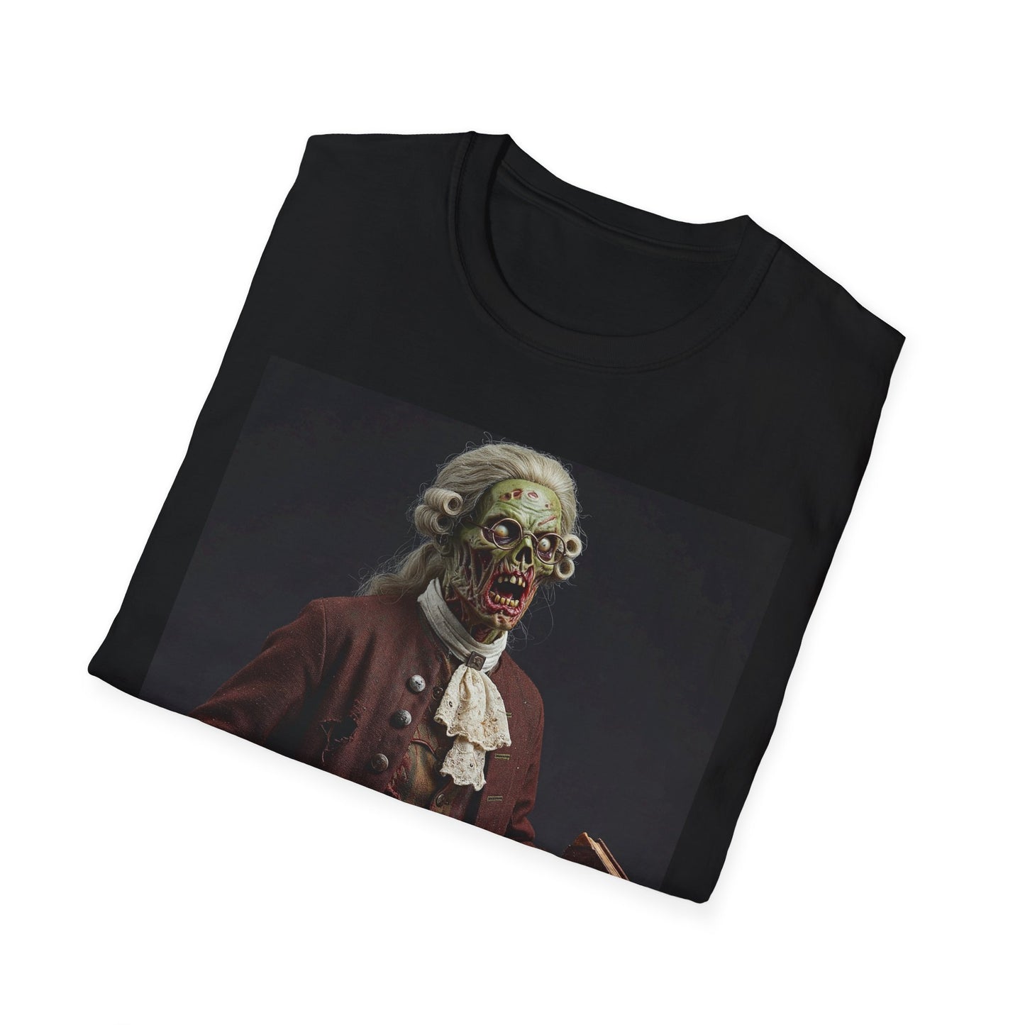 Creepy Zombie Portrait Unisex Softstyle T-Shirt - Perfect for Halloween