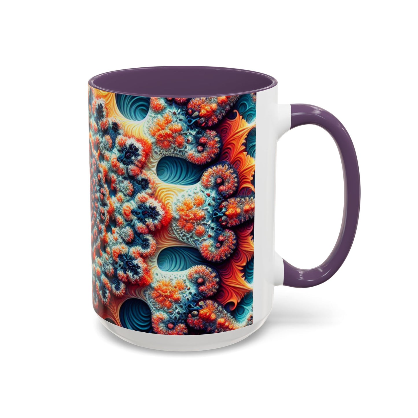 Vibrant Kaleidoscope Accent Coffee Mug - 11oz & 15oz