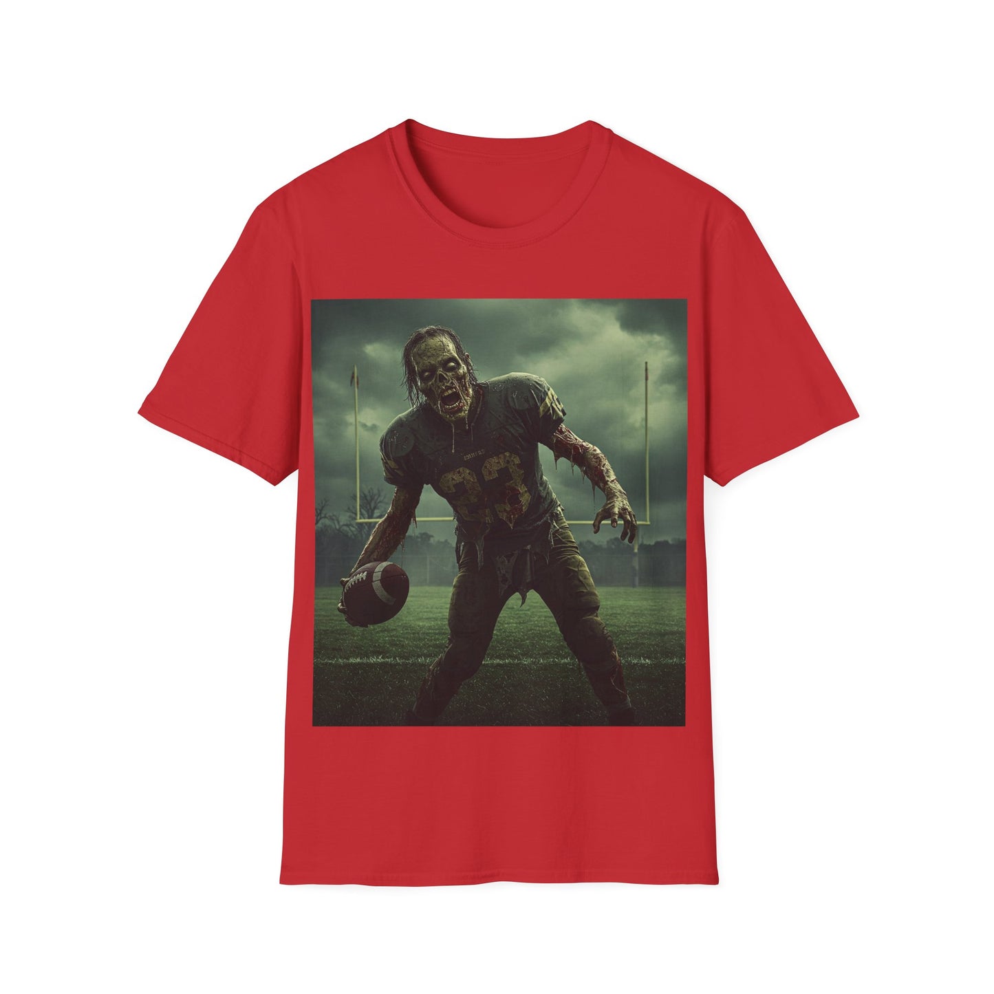 UK - Zombie Football Unisex Softstyle T-Shirt - Perfect for Halloween Fans