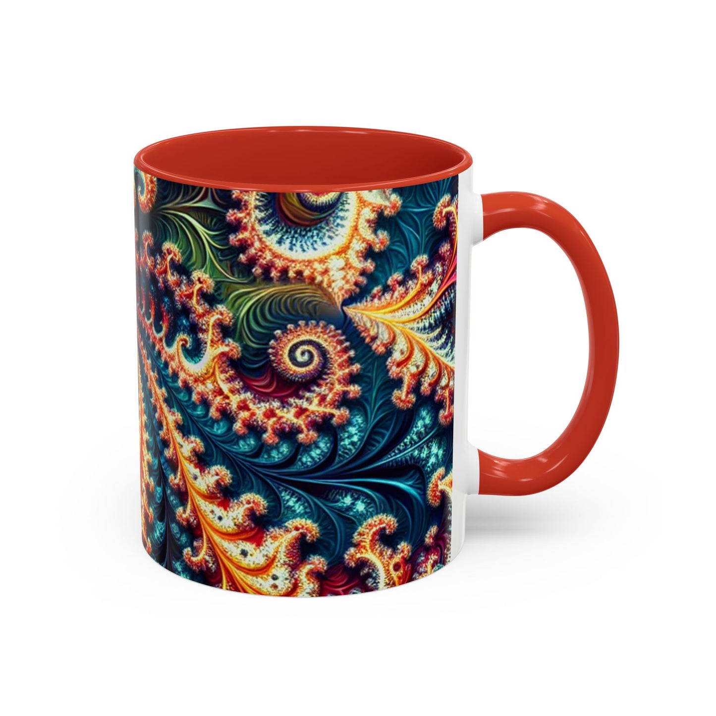 Vibrant Swirl Accent Coffee Mug - 11oz & 15oz
