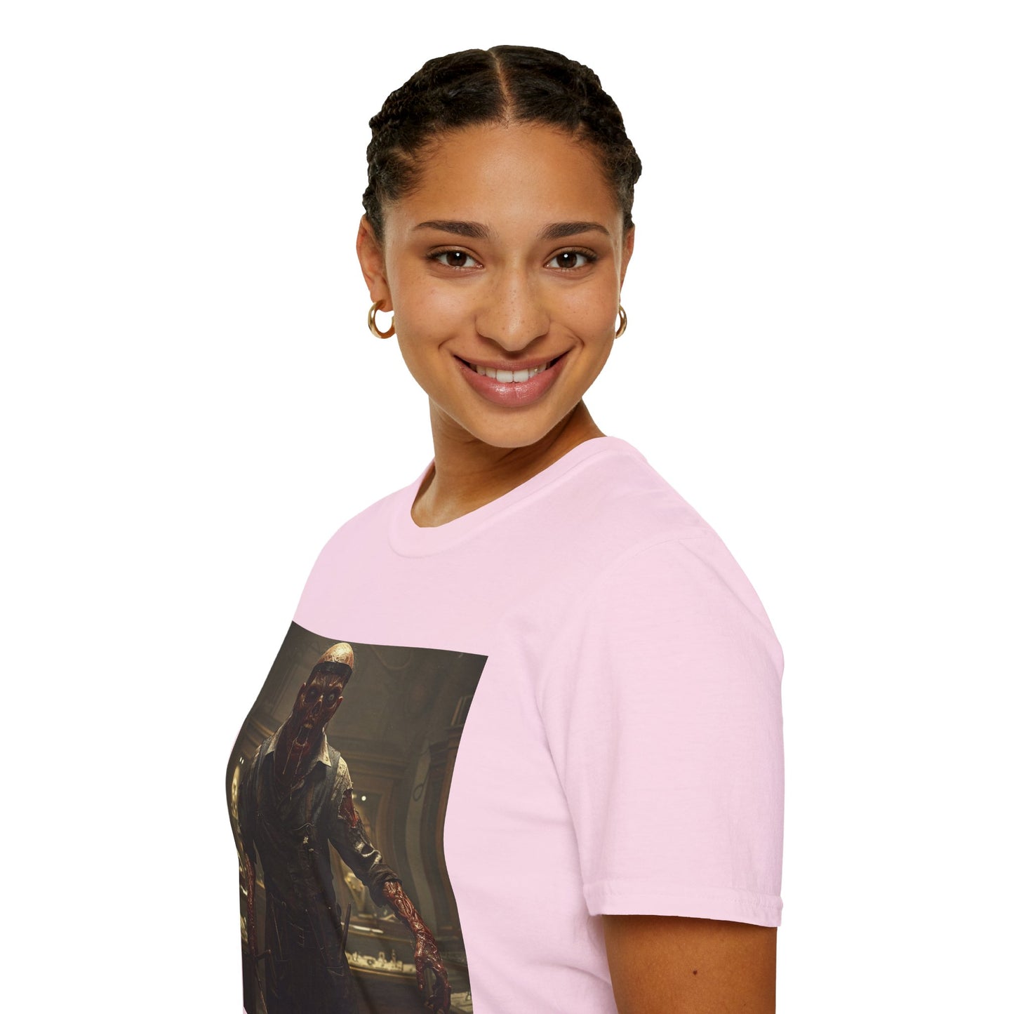 Unisex Horror-Themed Softstyle T-Shirt - Perfect for Halloween and Cosplay