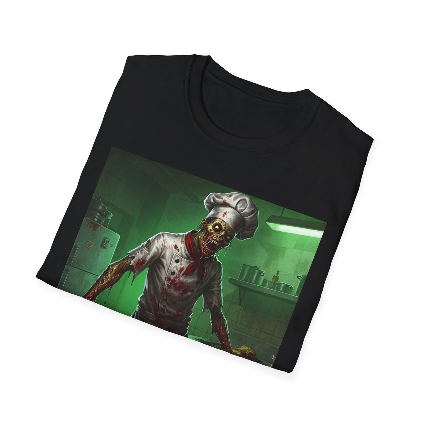 Zombie Chef Unisex Softstyle T-Shirt - Perfect for Halloween and Horror Fans