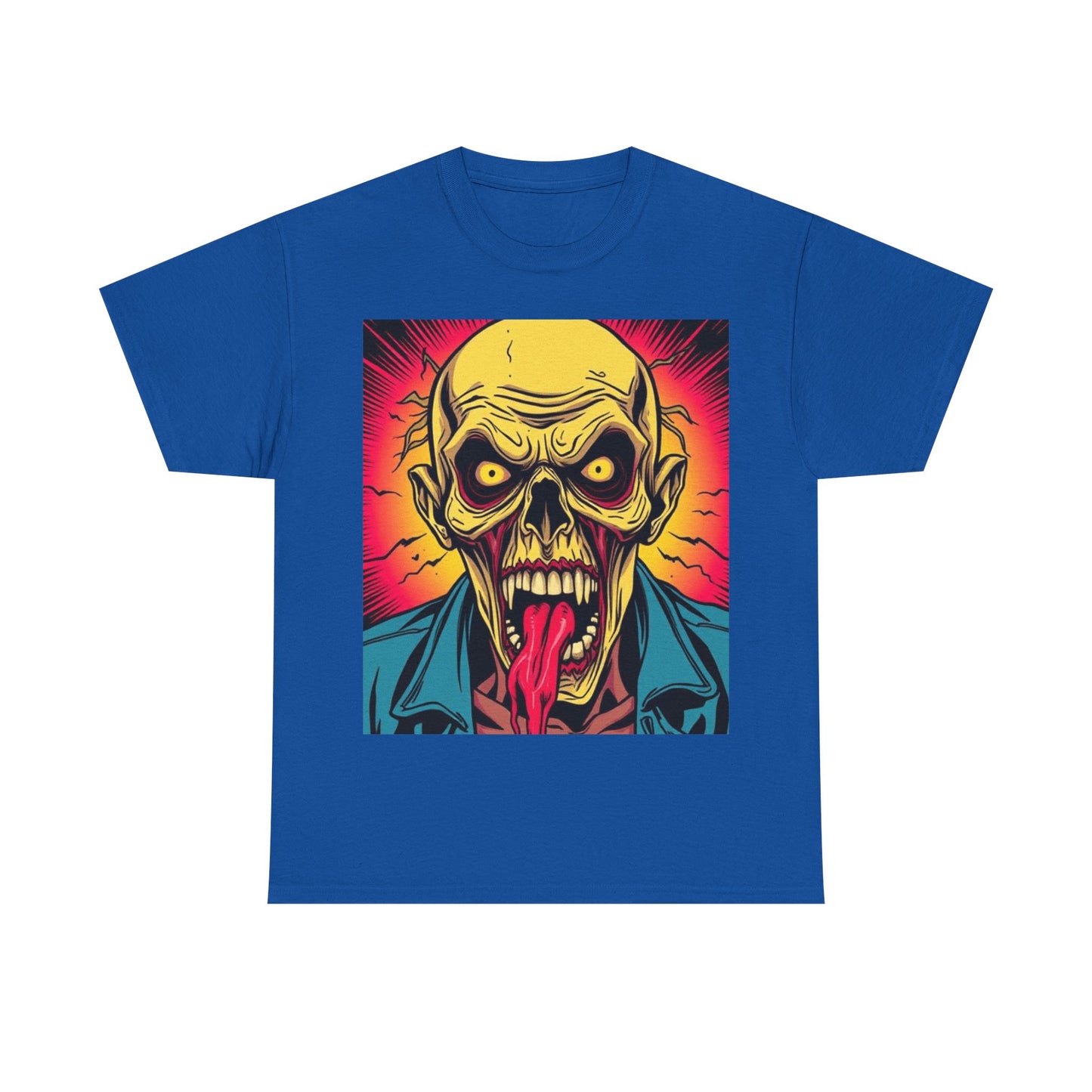 UK - Unisex Heavy Cotton Tee - Graphic Skull Design for Halloween Lovers